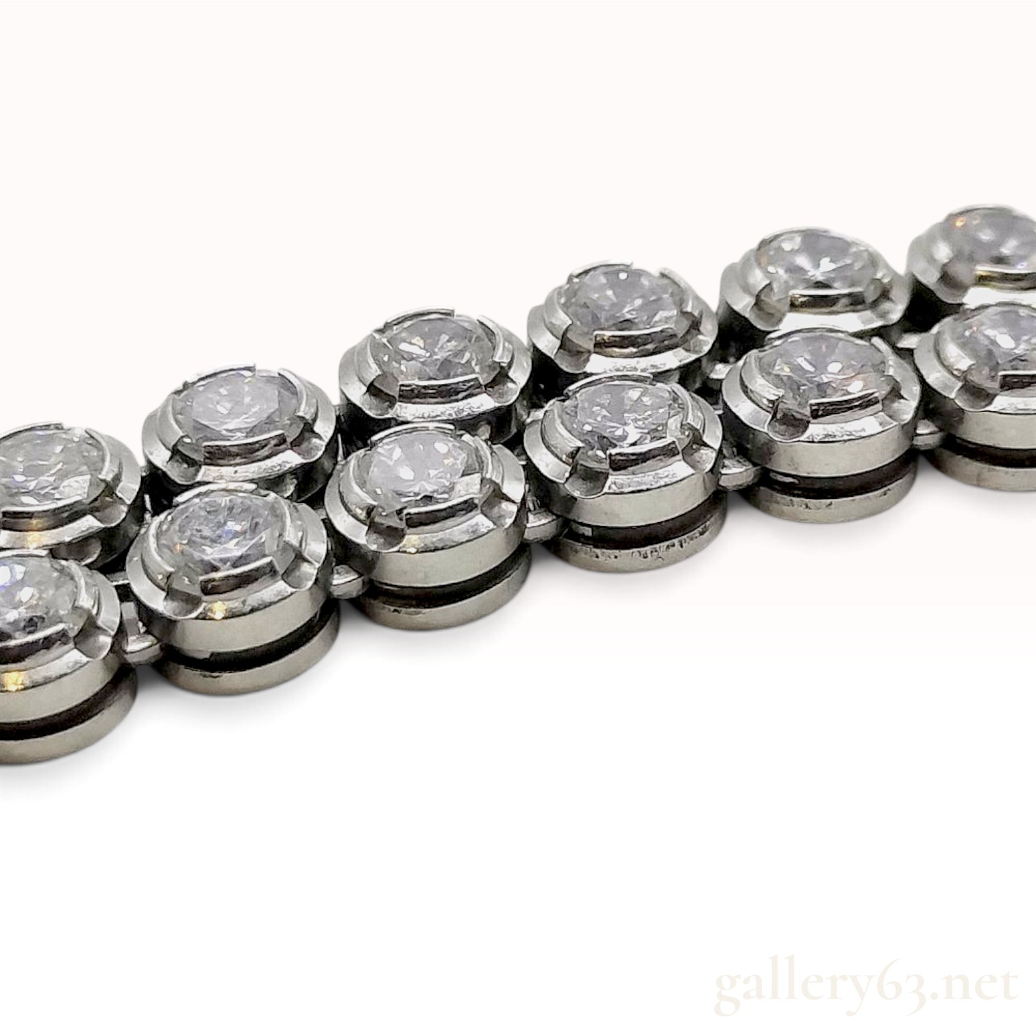A Platinum and 10.00ctw Natural Diamond Graduated Tennis Necklace