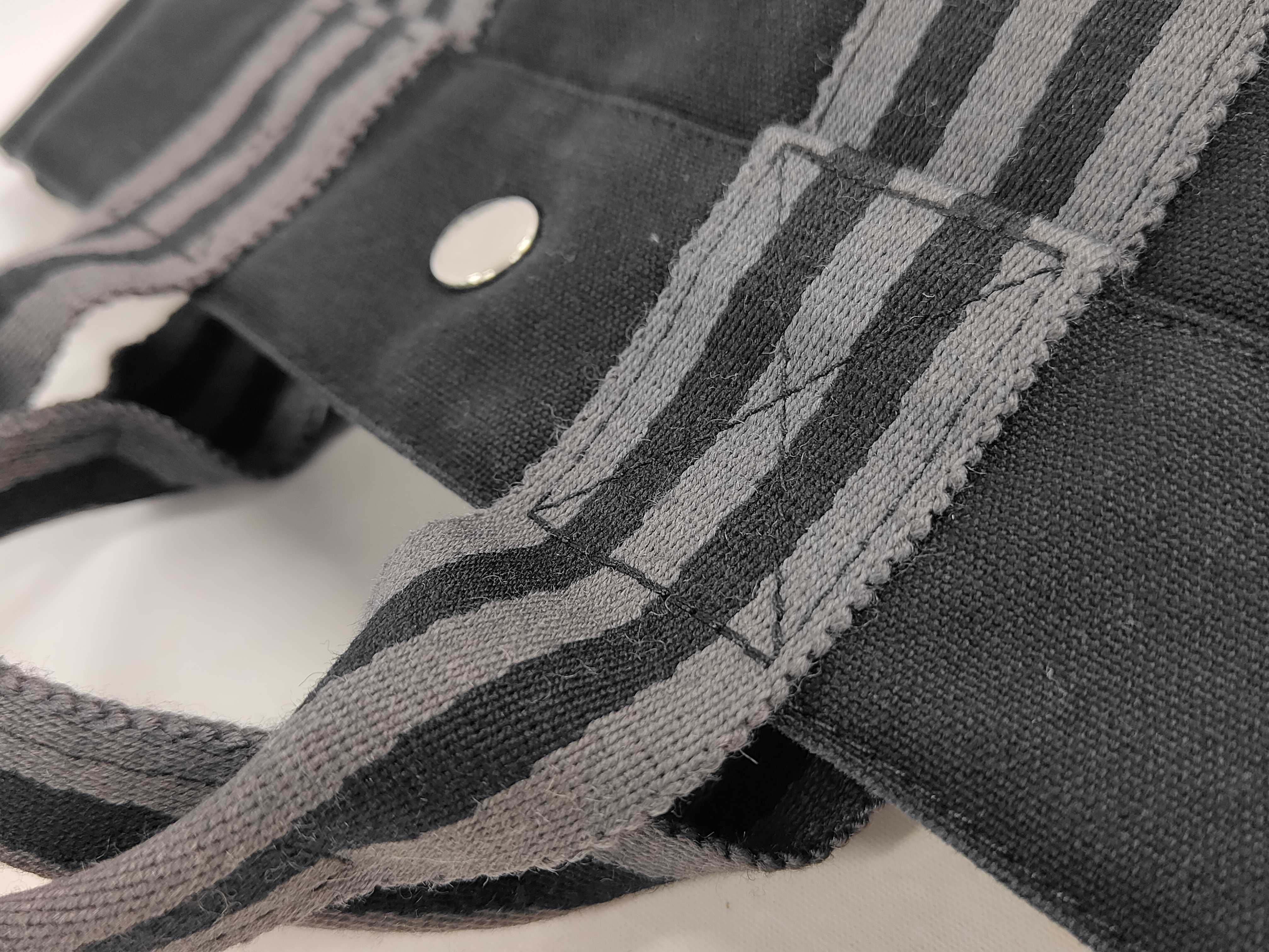 Hermes Black Canvas Fourre-Tout PM Tote Bag