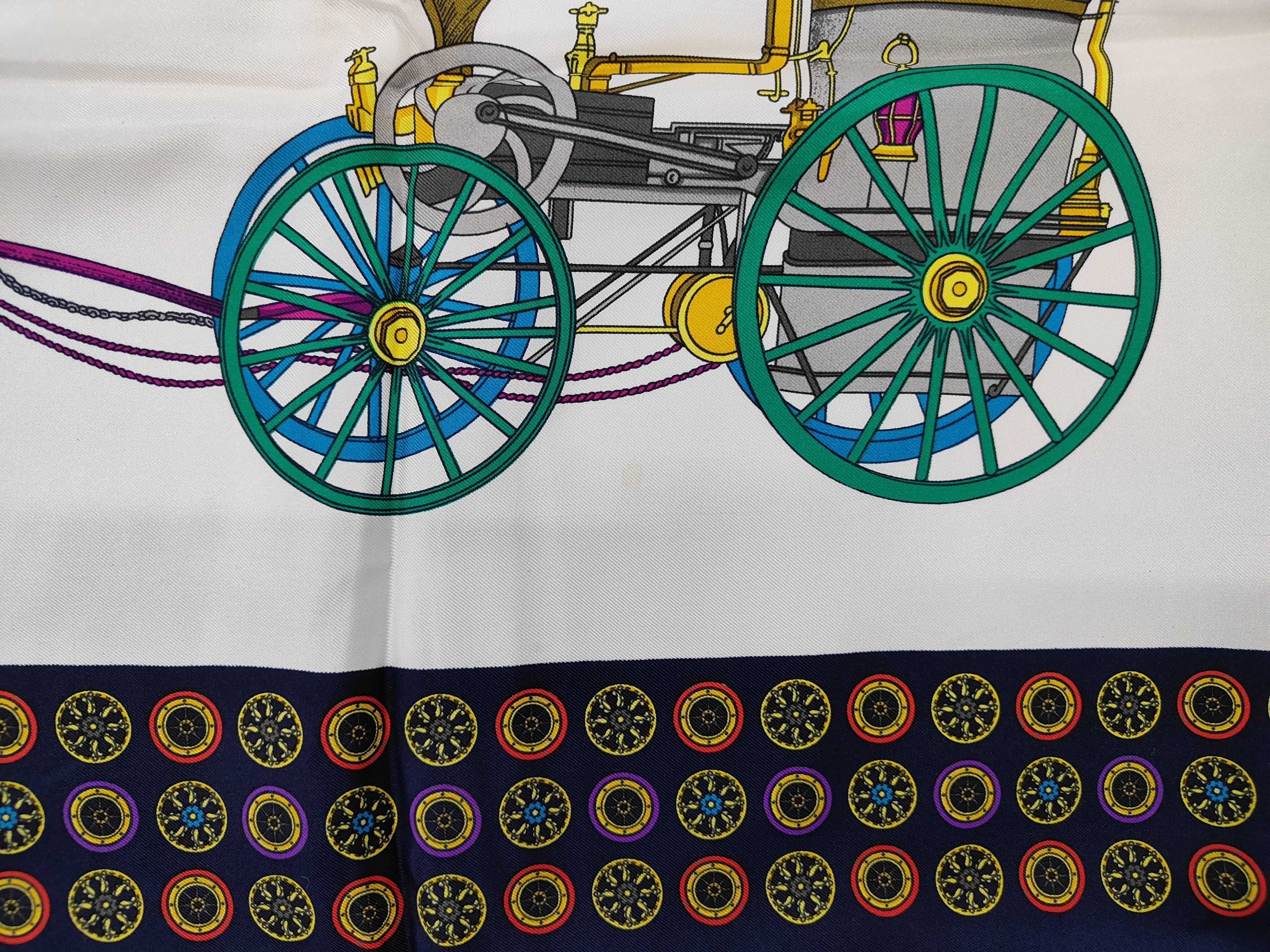 Mantero Vintage Silk Scarf New York Firemen's Cars of the 19th Century