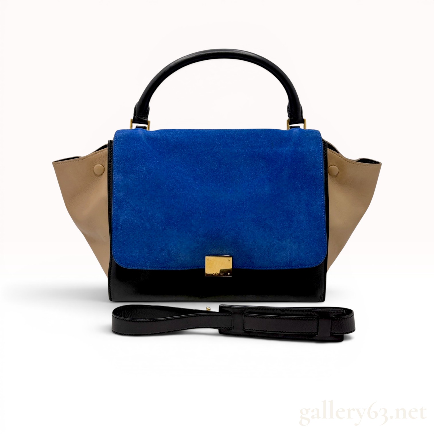 Celine Tri-Color 2-Way Trapeze Bag