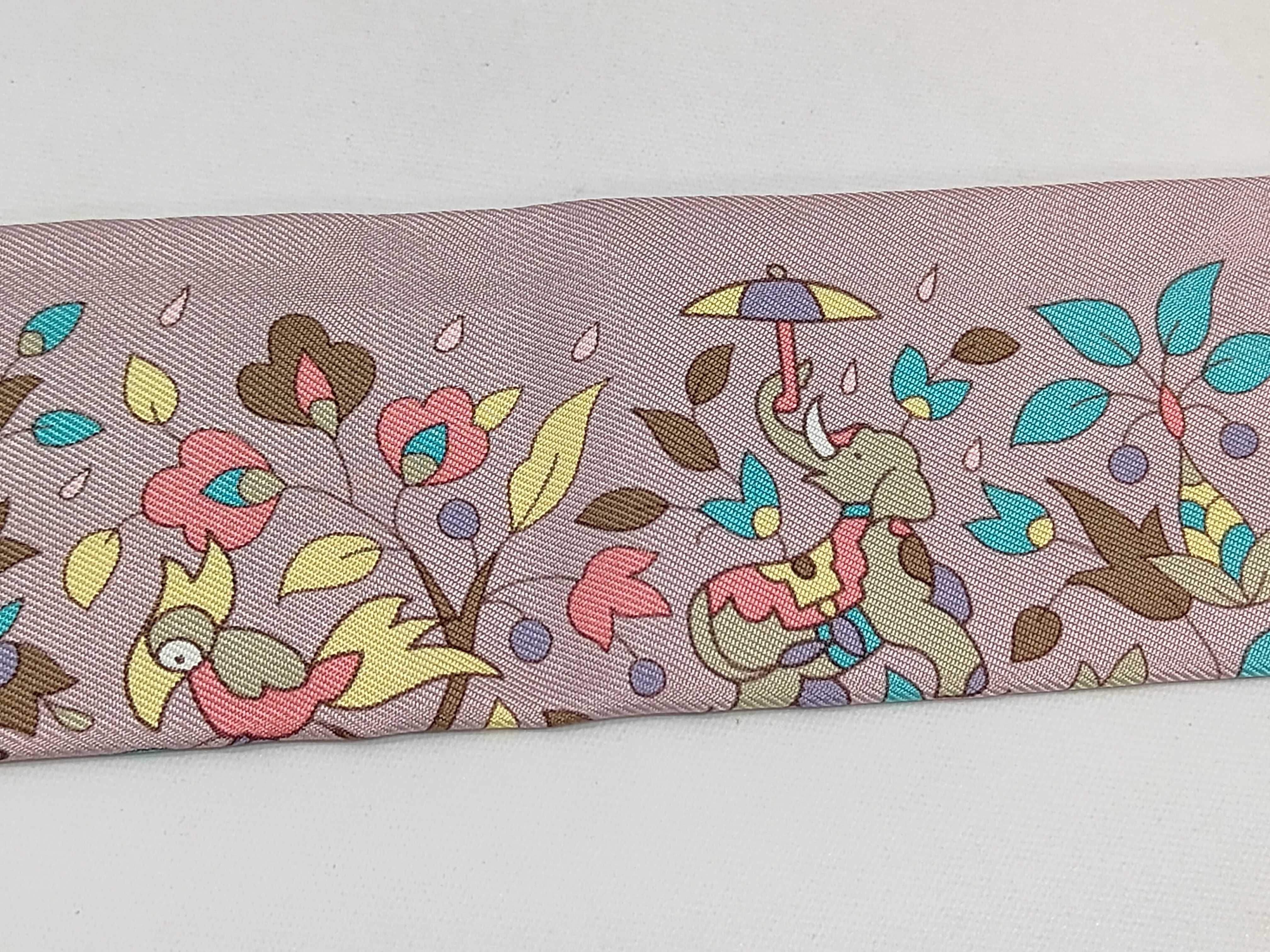 Hermes Isola di Primavera Silk Twilly Scarf in Parme