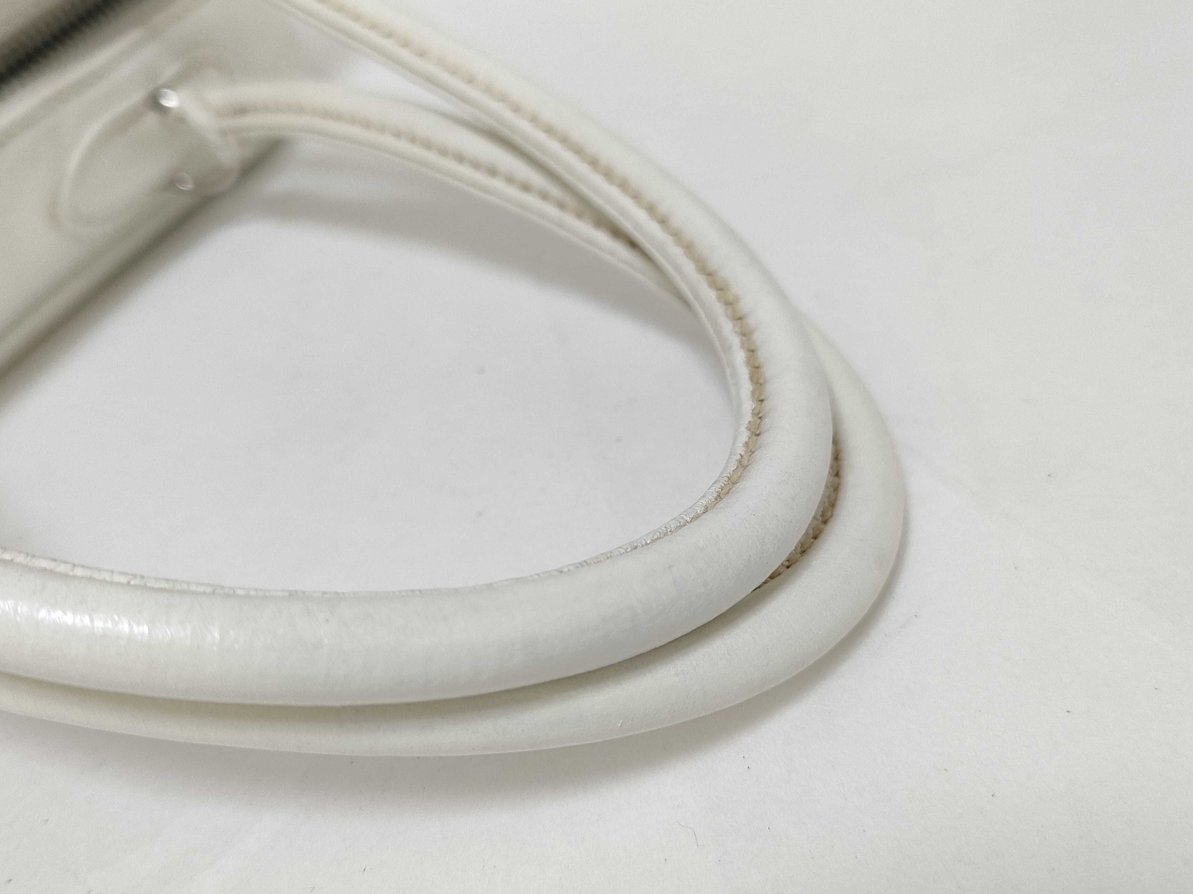 Hermes White Tryon Clemence Leather Omnibus PM Handbag