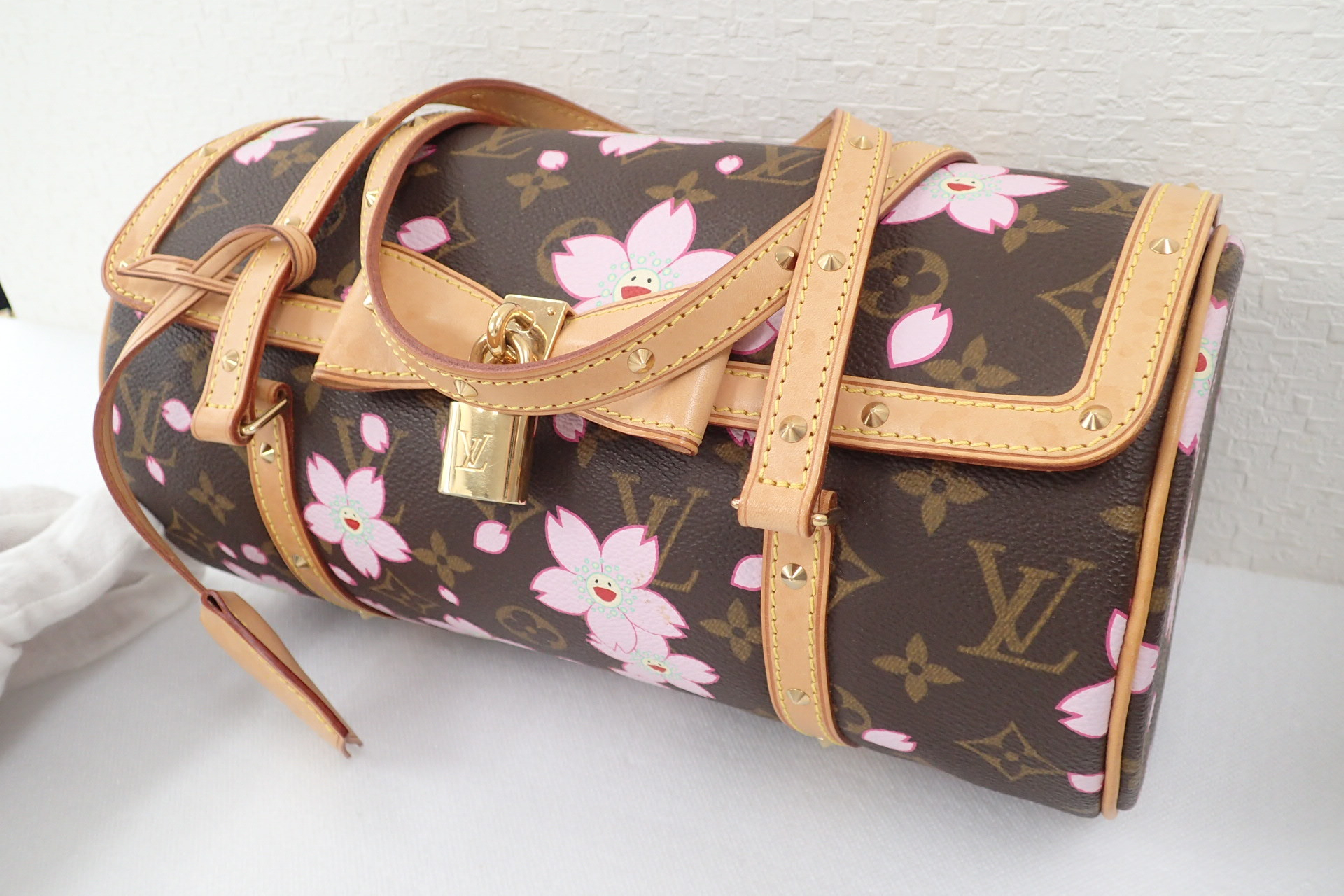 Louis Vuitton x Takashi Murakami Monogram Cherry Blossom Papillon Handbag