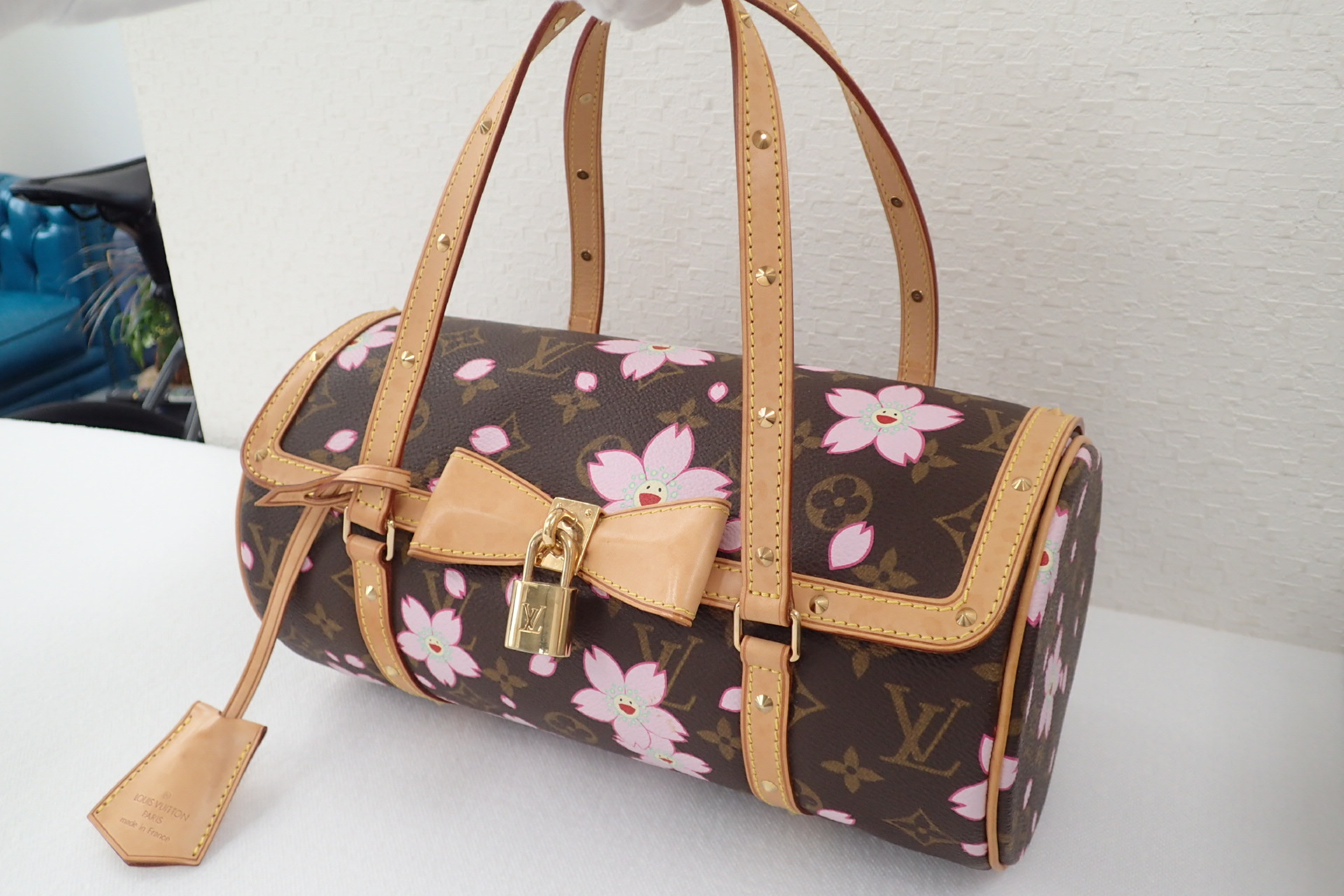 Louis Vuitton x Takashi Murakami Monogram Cherry Blossom Papillon Handbag