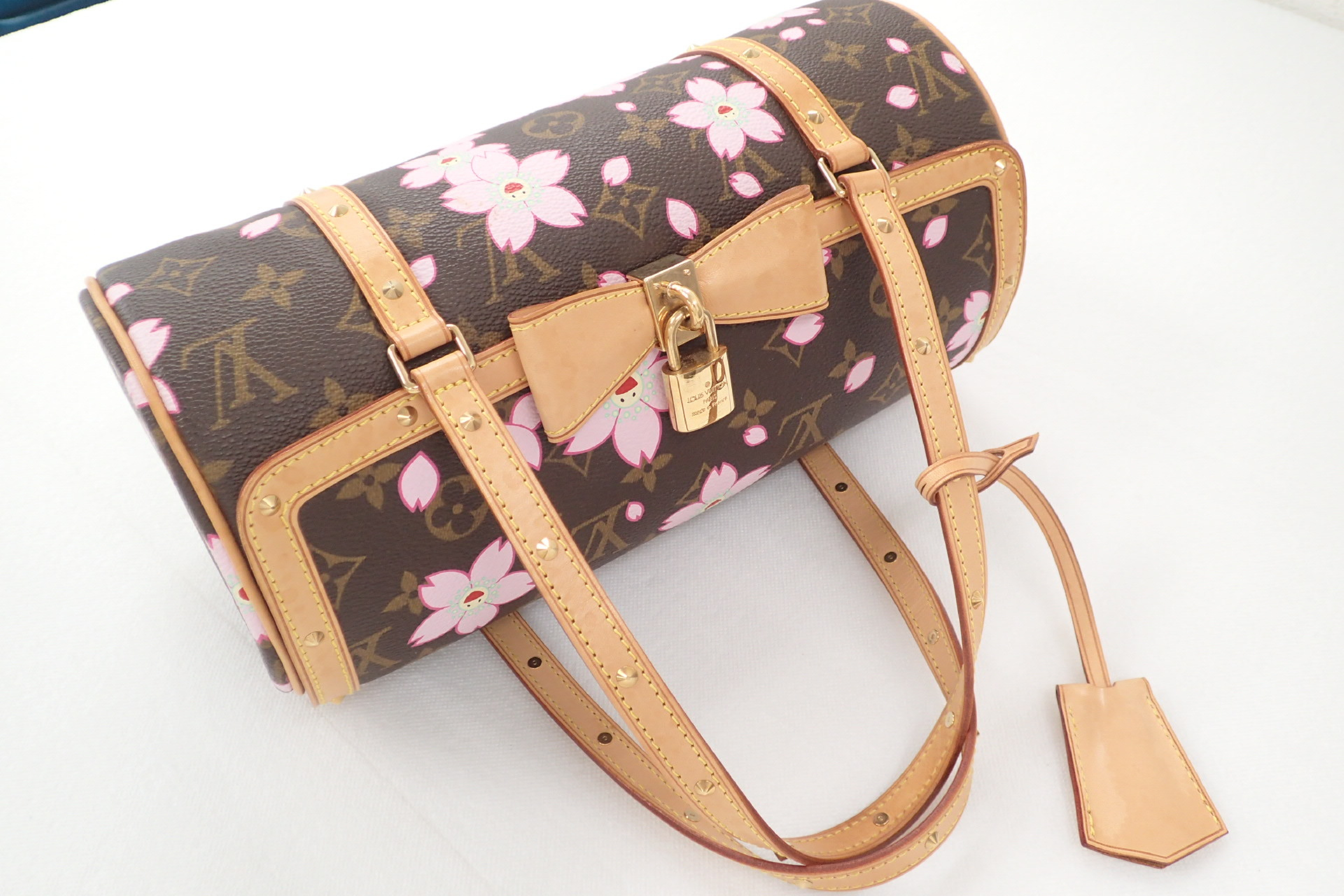 Louis Vuitton x Takashi Murakami Monogram Cherry Blossom Papillon Handbag