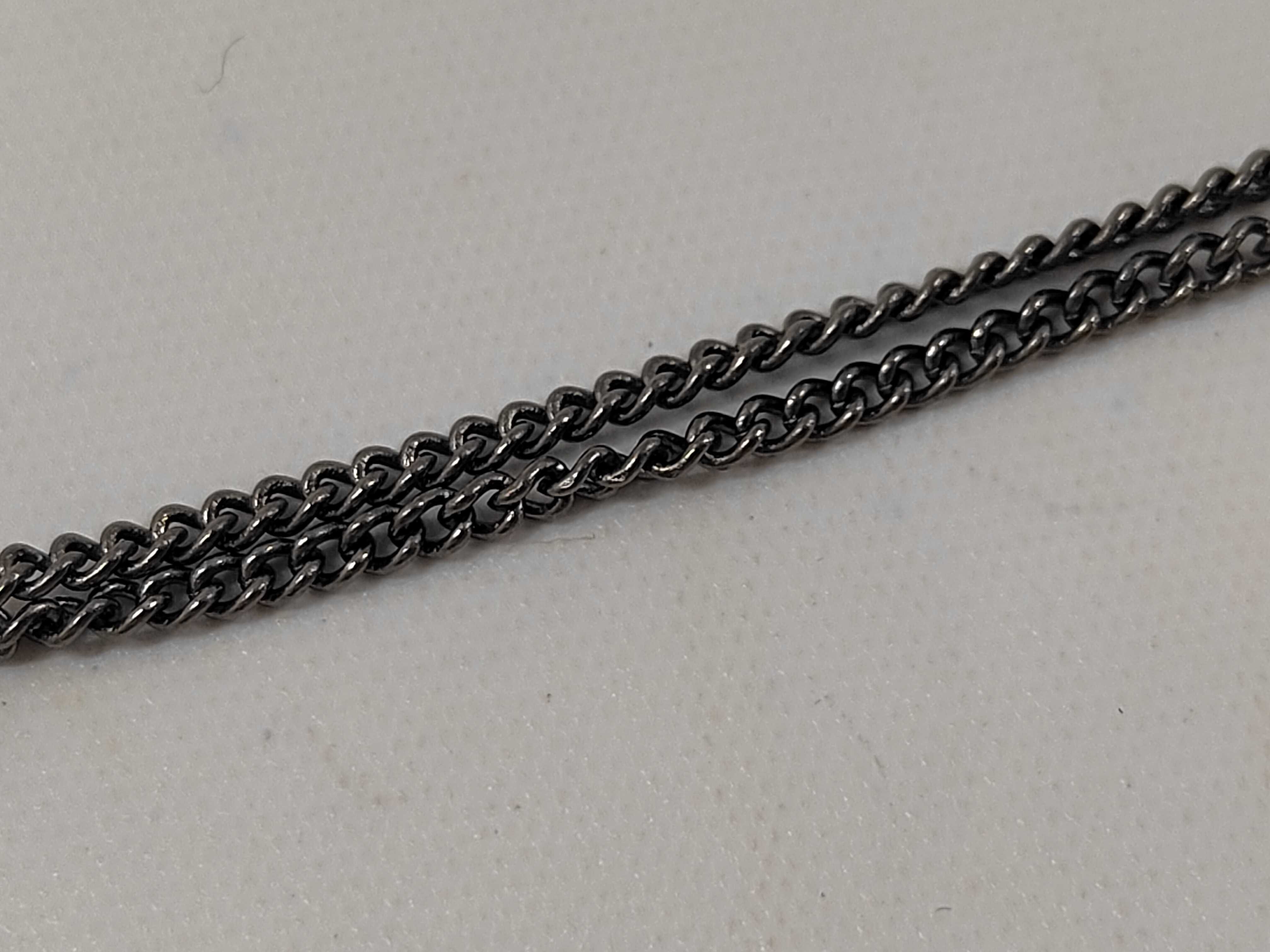 Chanel Gunmetal-Tone Fall 2013 CC Logo and Tweed Ball Necklace