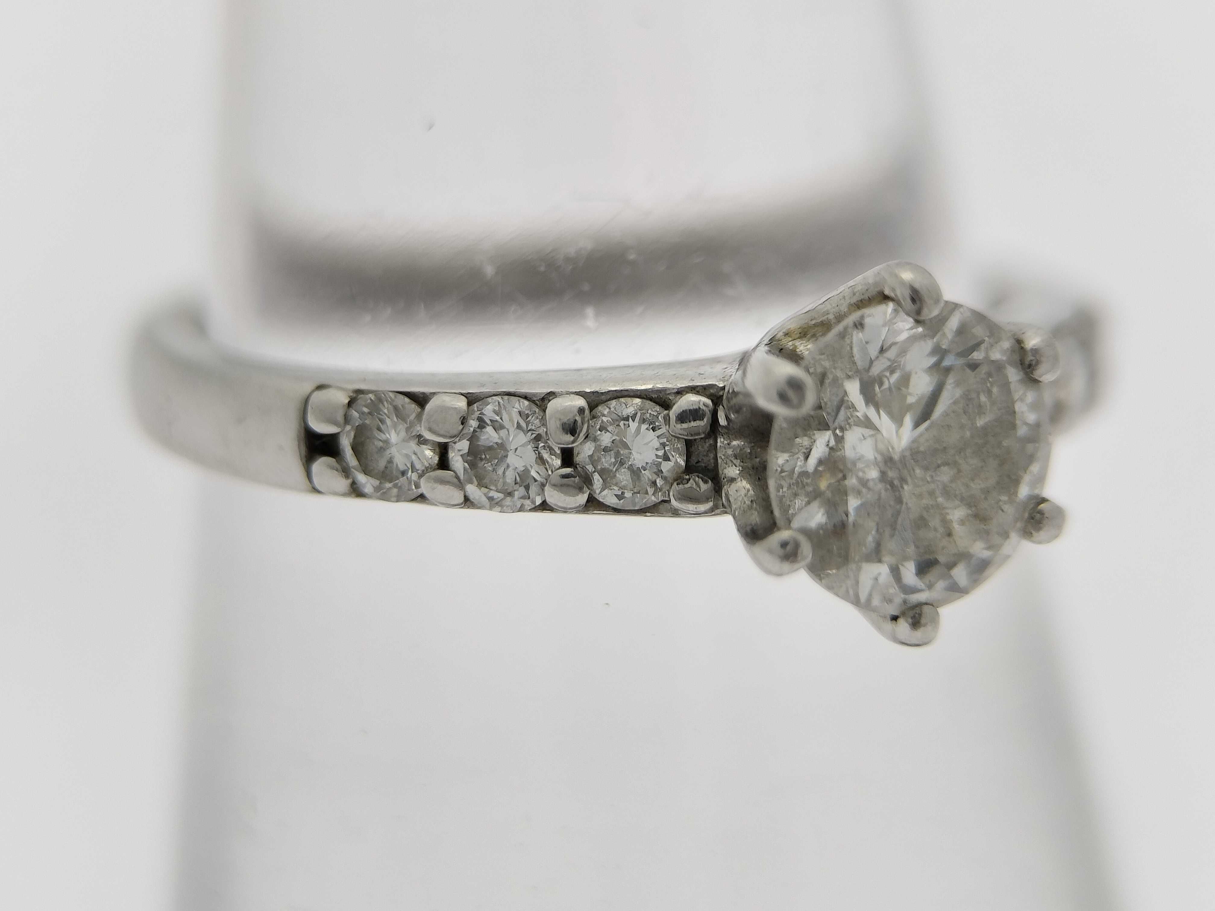 Chiaki Platinum and.501ct/.15ct Diamond Solitaire with Accents Ring