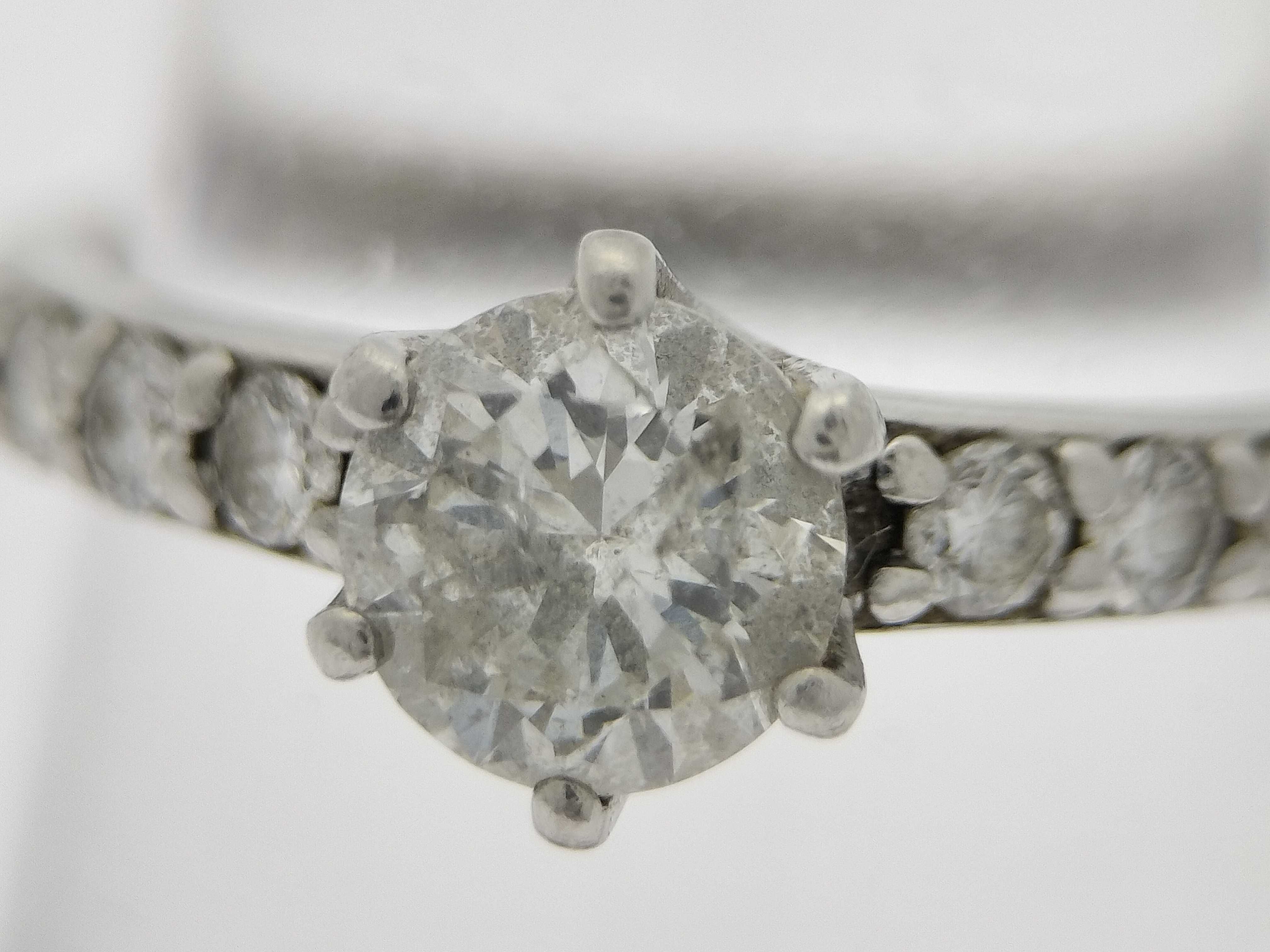 Chiaki Platinum and.501ct/.15ct Diamond Solitaire with Accents Ring