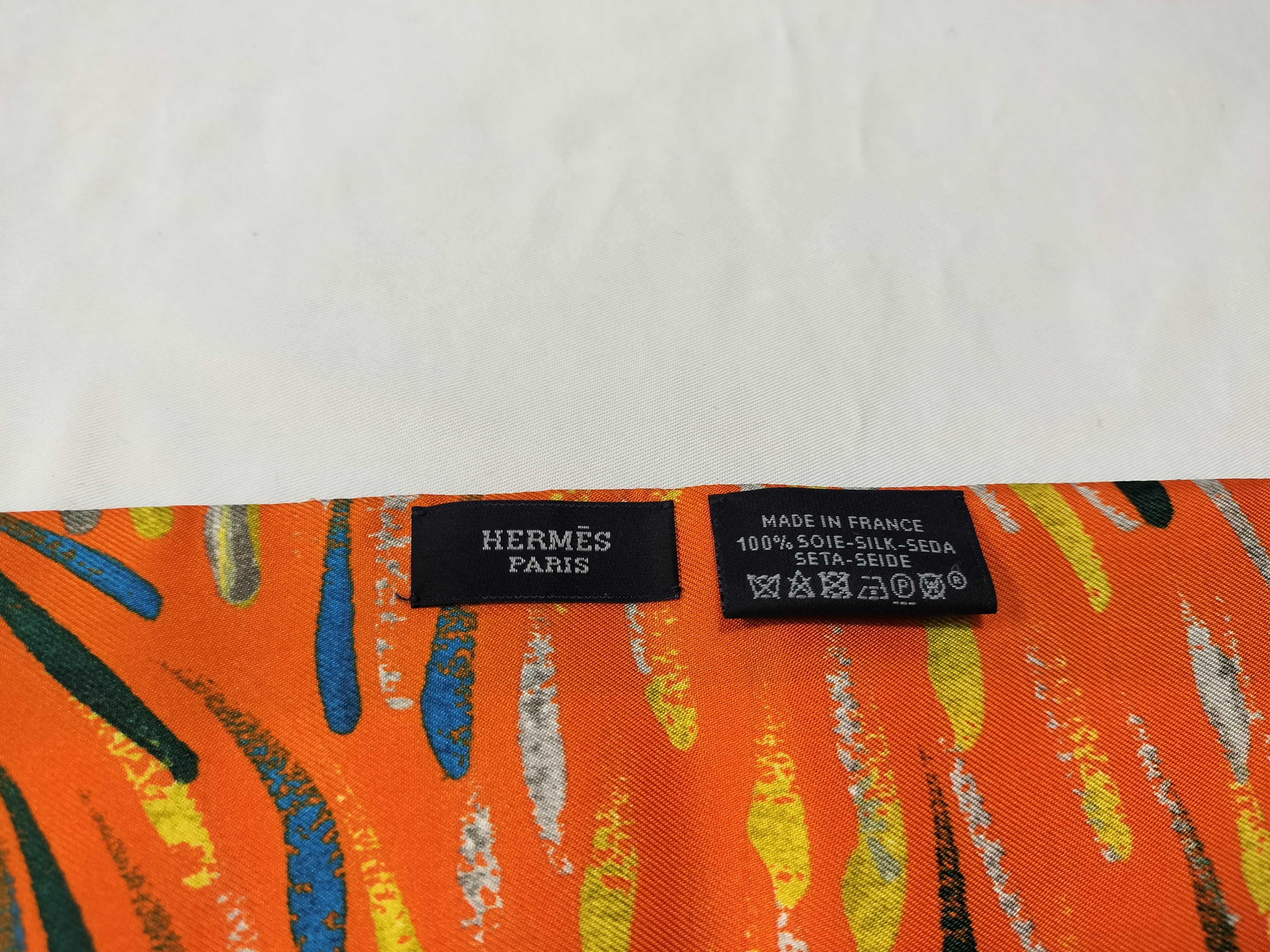Hermes Silk Twilly Scarf in Les Mains and Le Charme d Orphee Patterns with Box