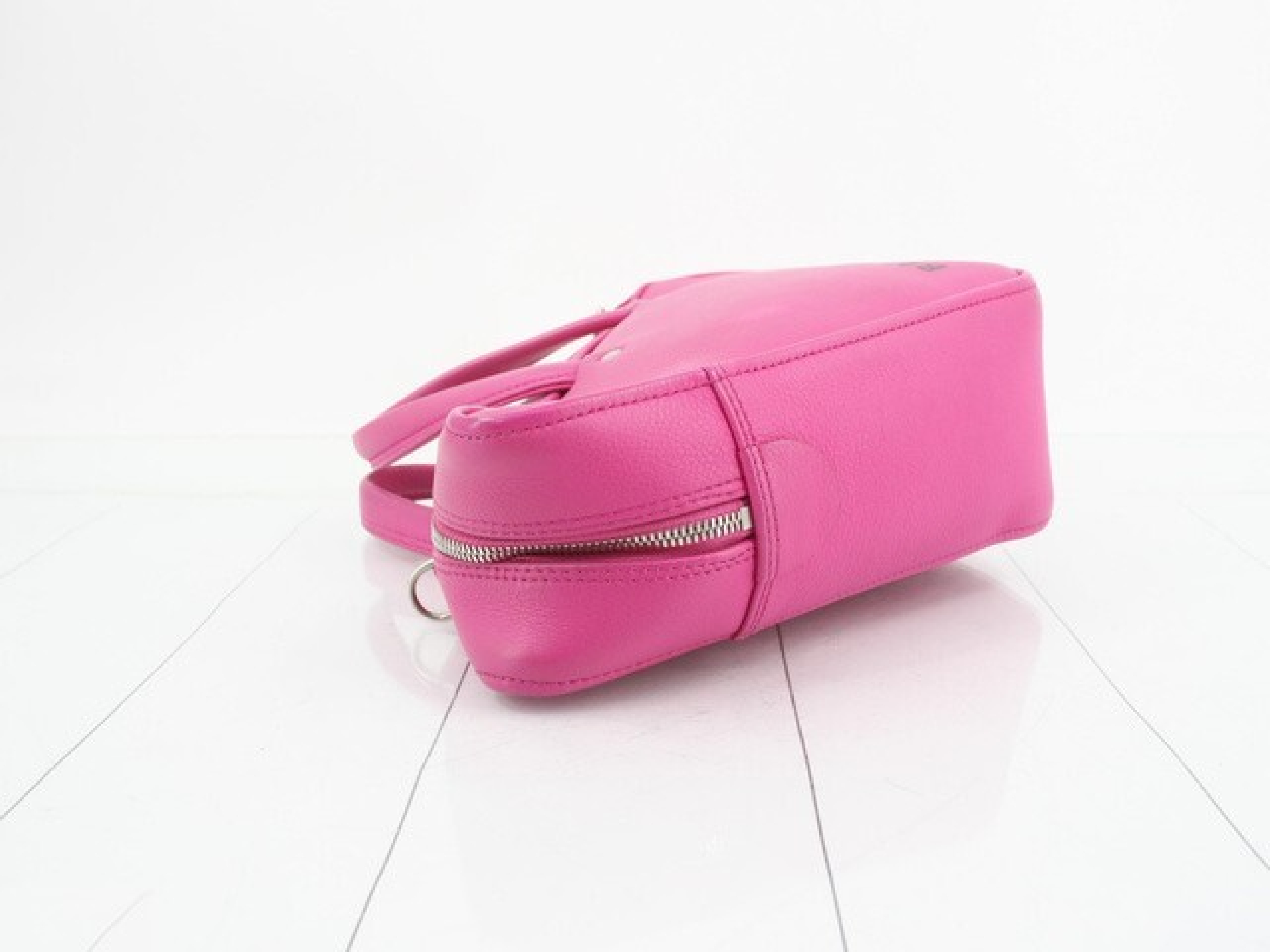 Balenciaga Pink Grained Calfskin Triangle Duffle Bag
