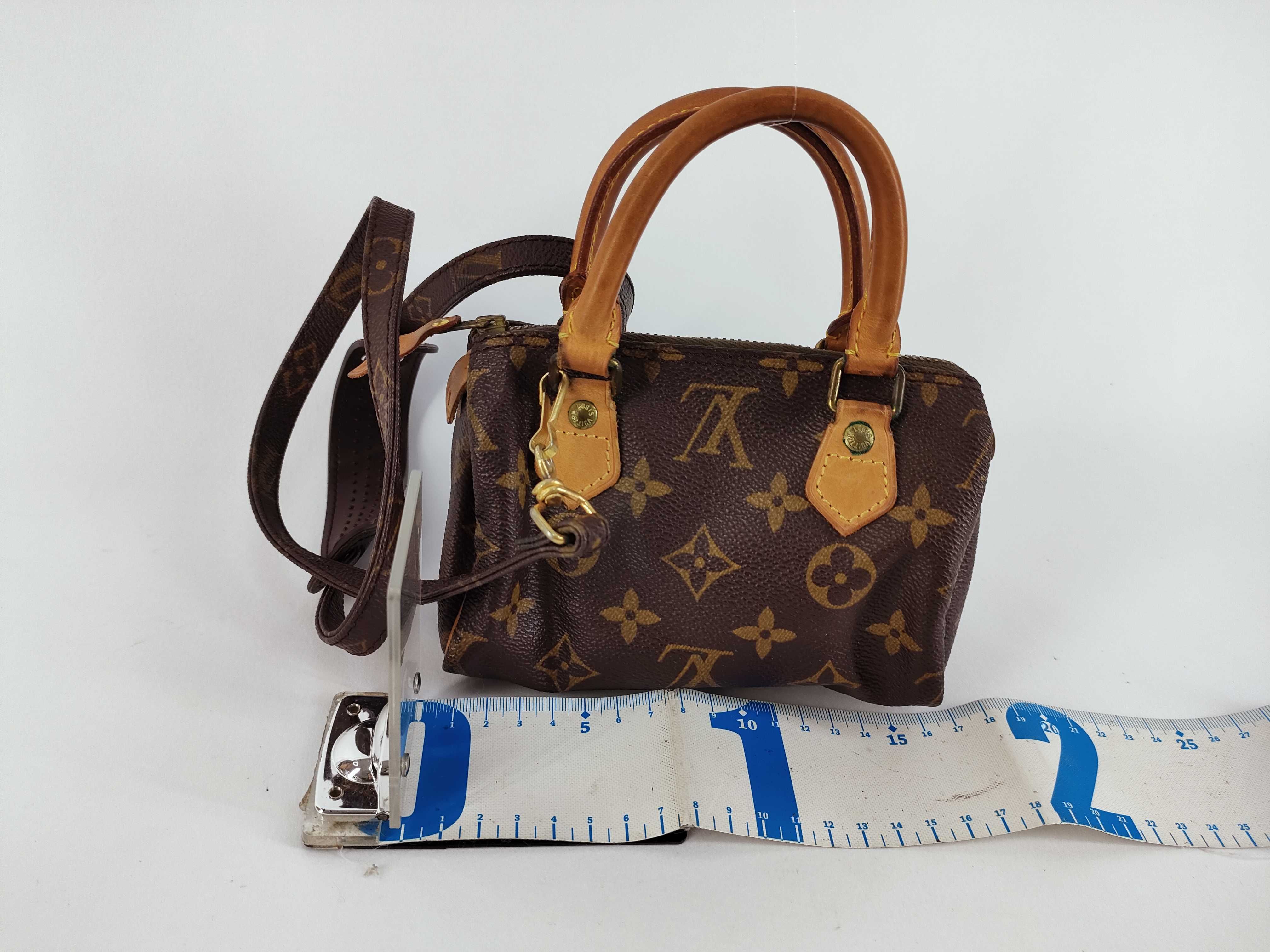 Louis Vuitton Monogram Canvas Mini Speedy HL Handbag with Strap