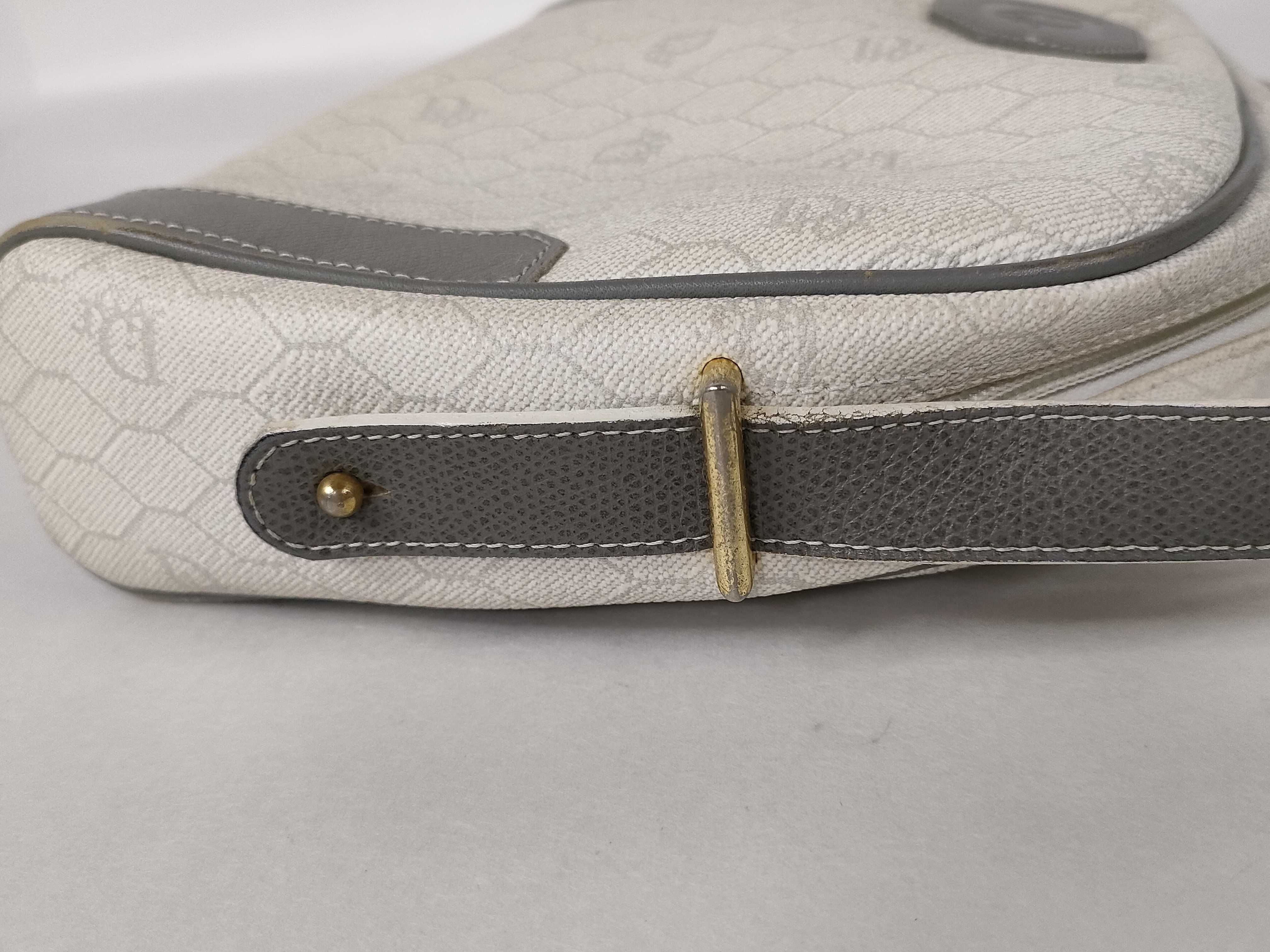 Christian Dior Vintage Honeycomb Coated Canvas Crossbody Camera Bag