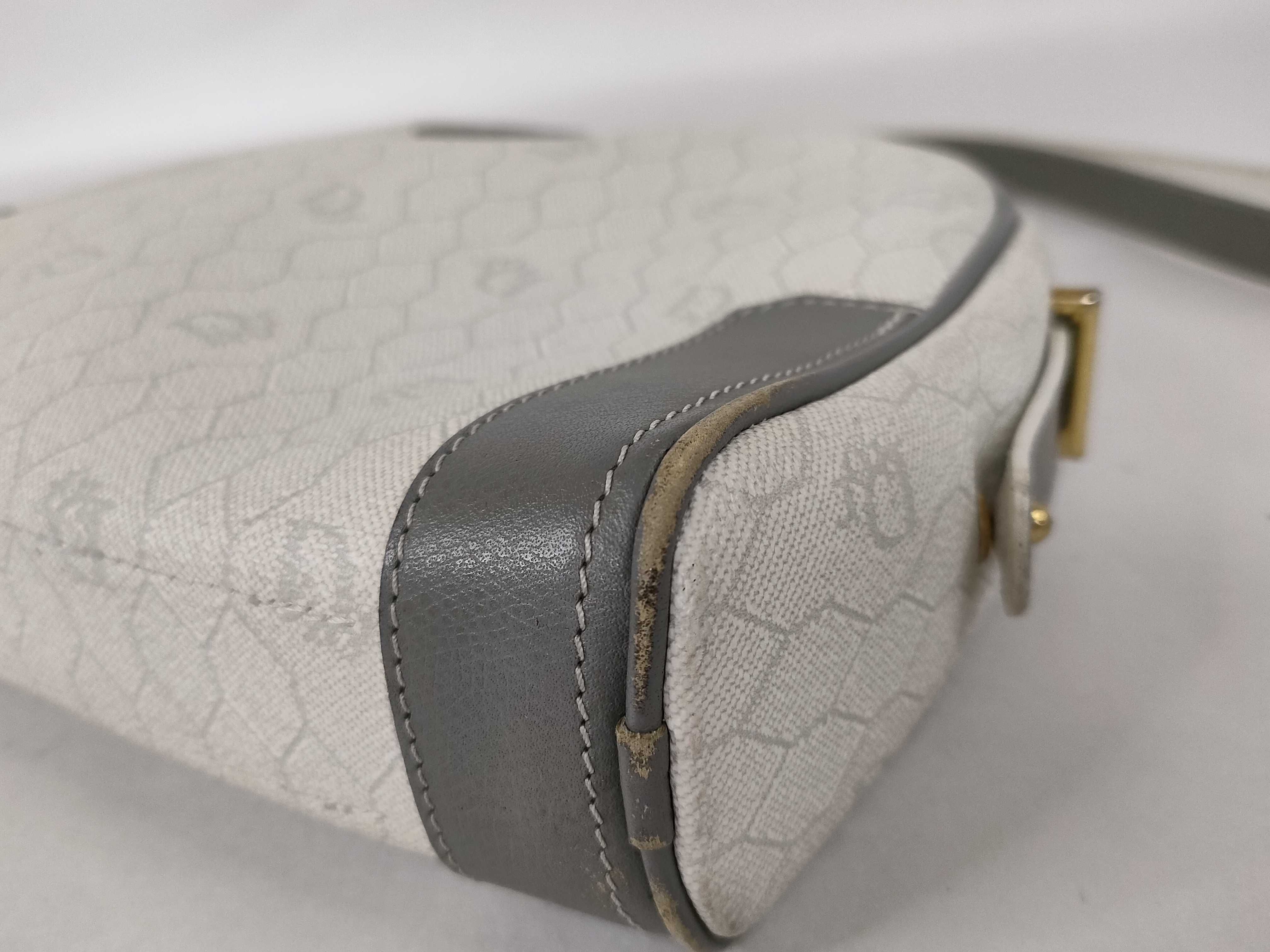 Christian Dior Vintage Honeycomb Coated Canvas Crossbody Camera Bag