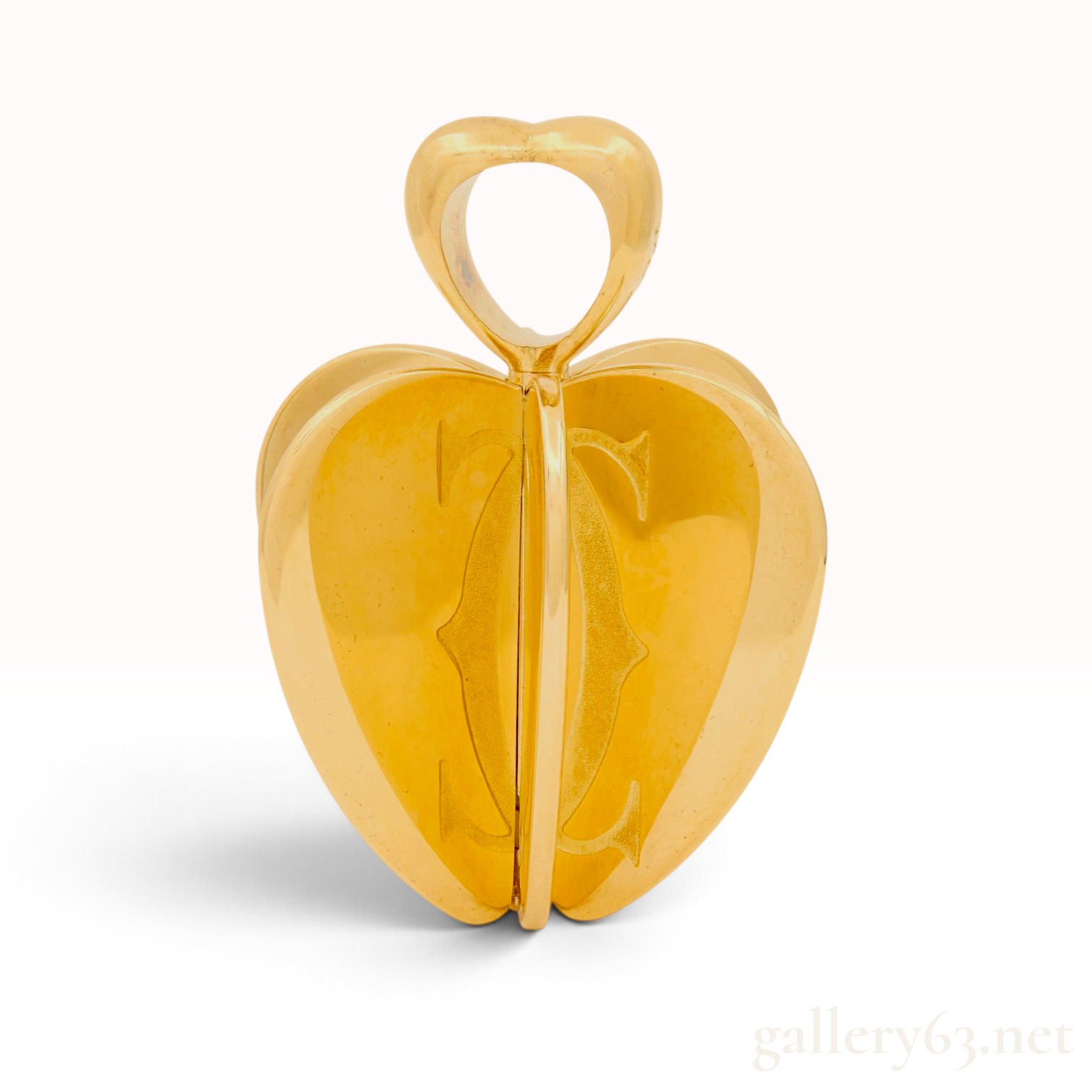 Cartier French 2000's 18 Karat Yellow Gold Golden Apple Pendant