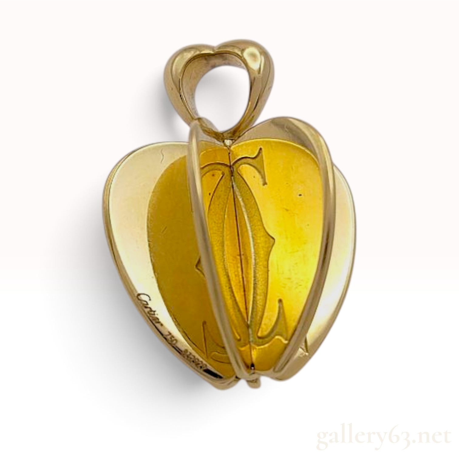 Cartier French 2000's 18 Karat Yellow Gold Golden Apple Pendant