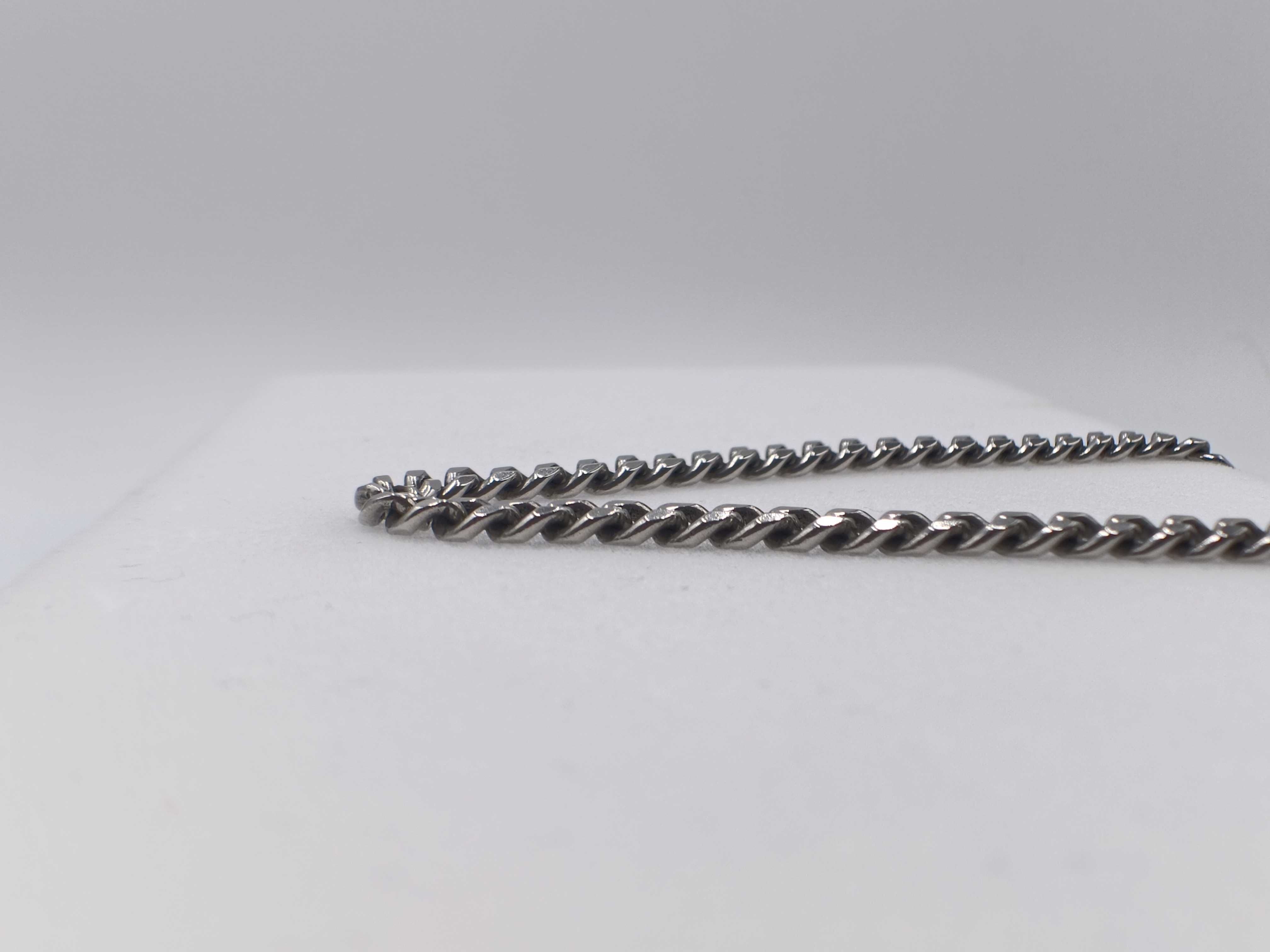 Pt850 Platinum Two-Side Cut Curb Link Kihei Chain Necklace 97.4 Grams