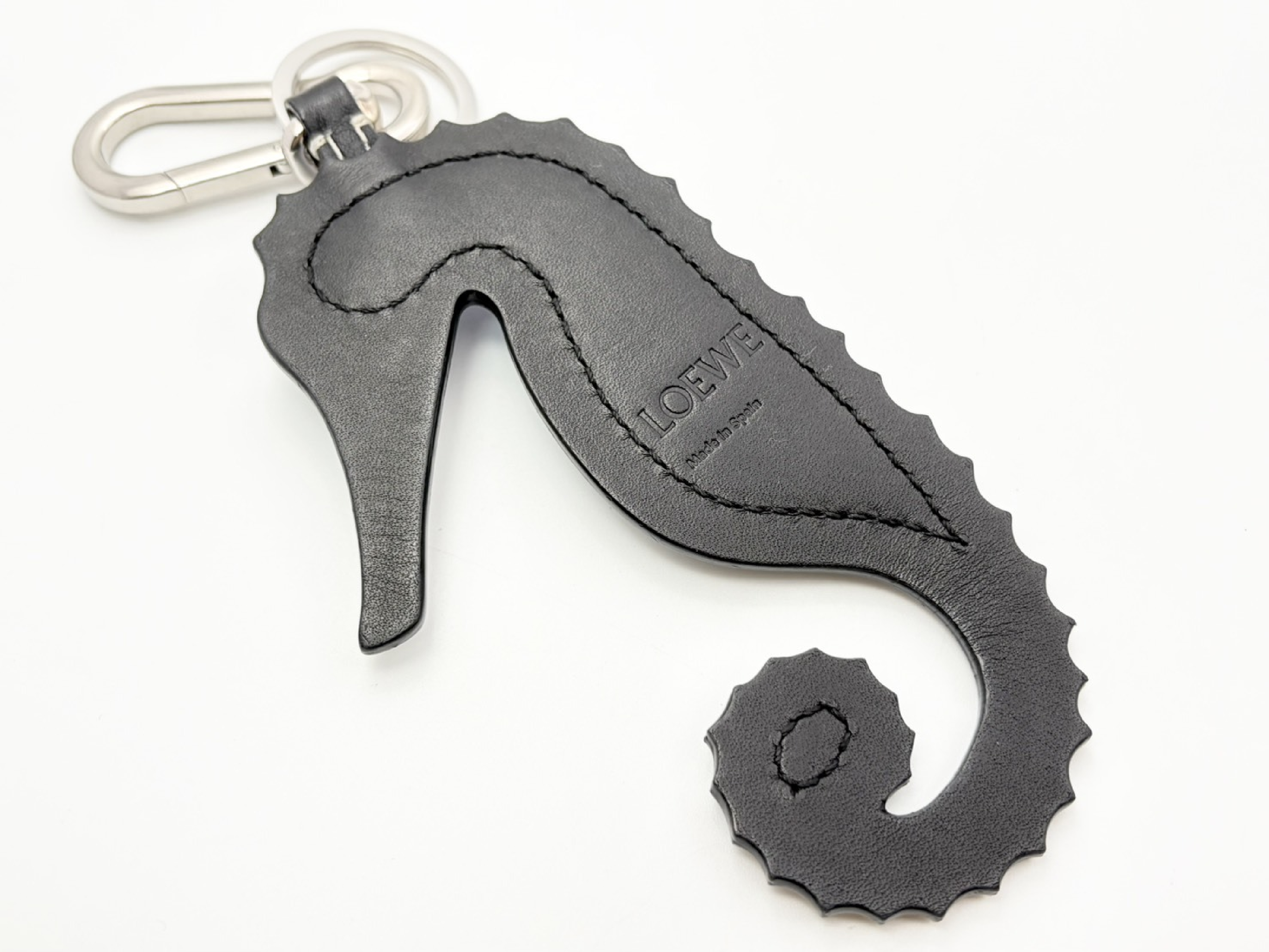 LOEWE Leather Seahorse Bag Charm Keychain