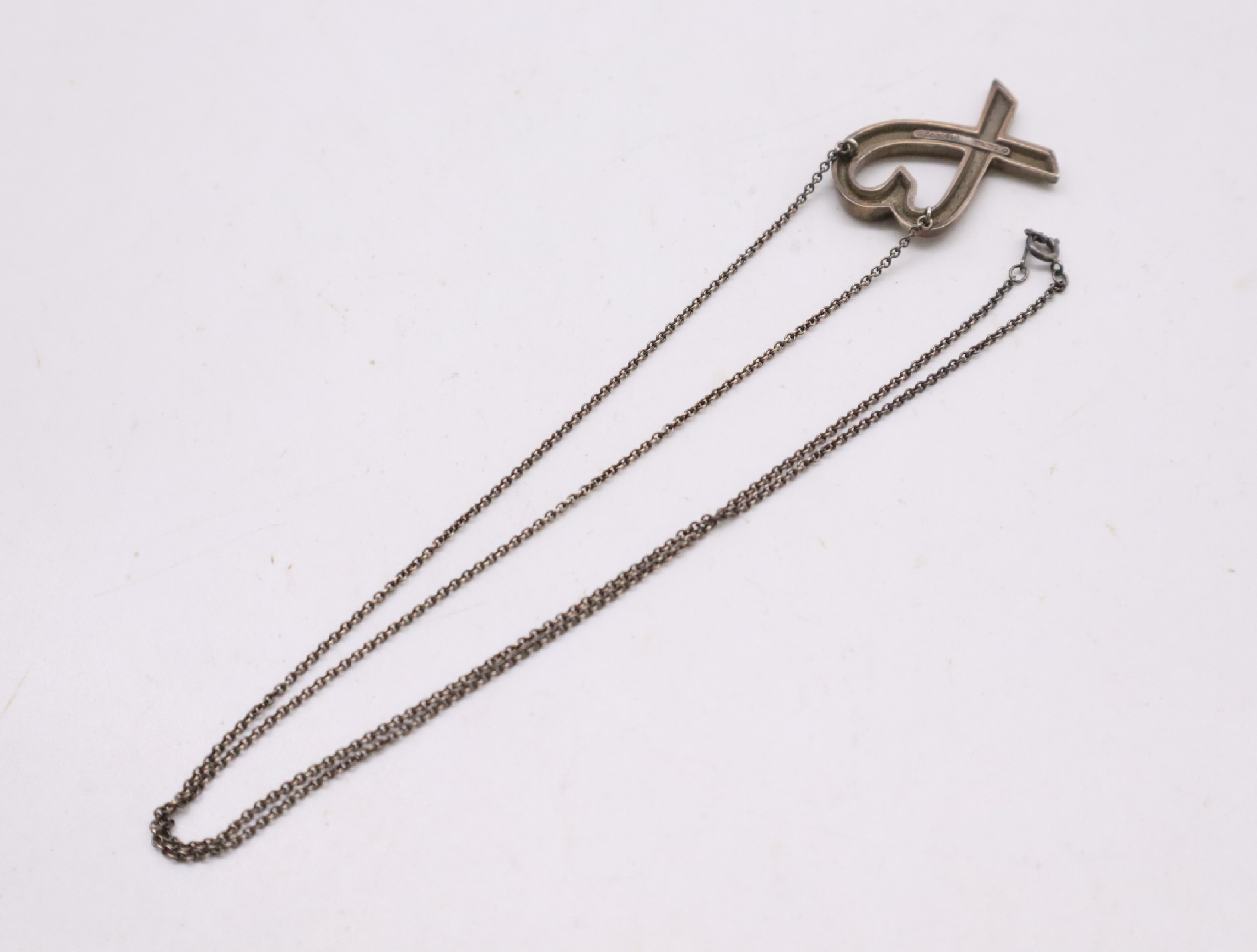 Tiffany & Co. Paloma Picasso Sterling Silver Loving Heart Necklace