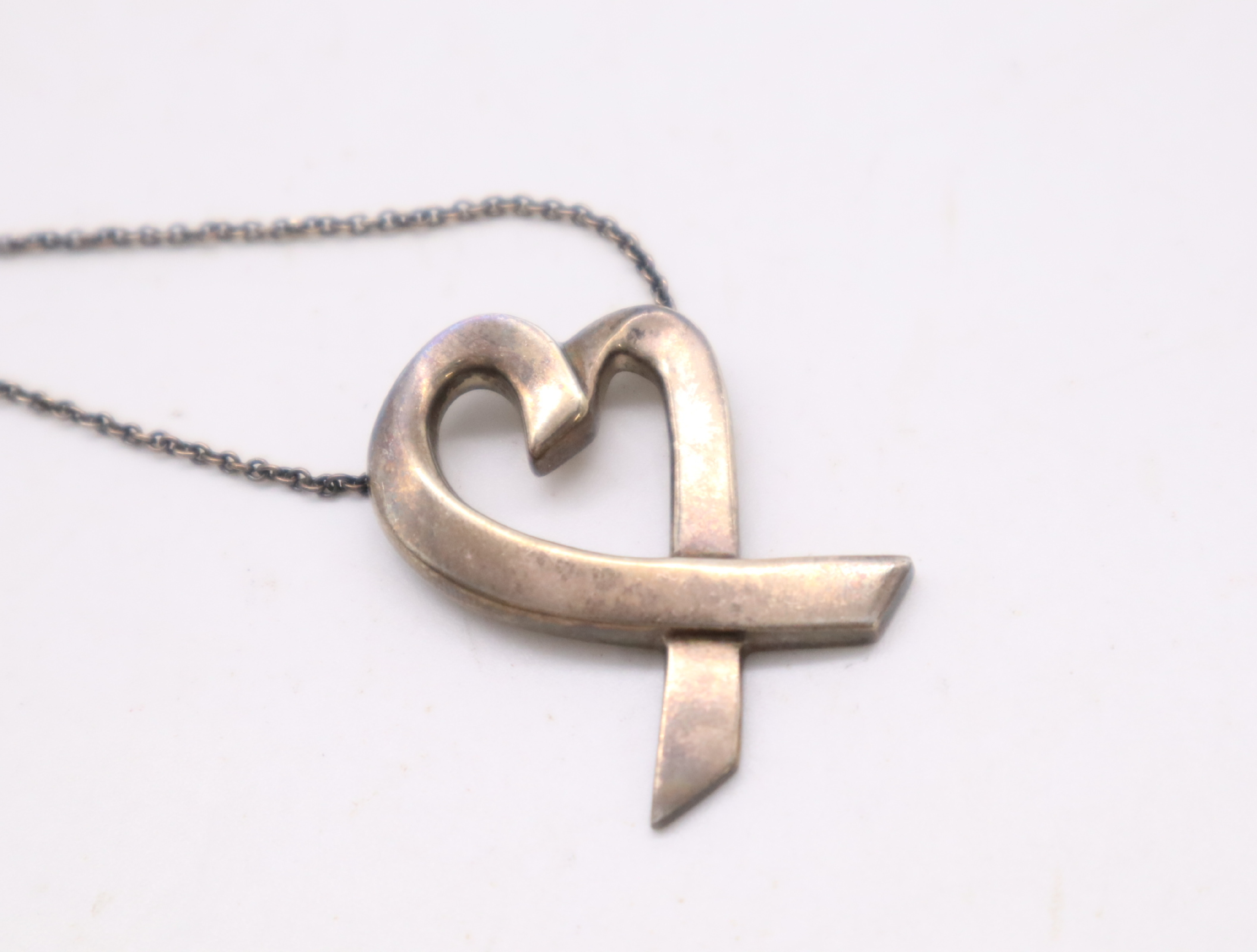 Tiffany & Co. Paloma Picasso Sterling Silver Loving Heart Necklace