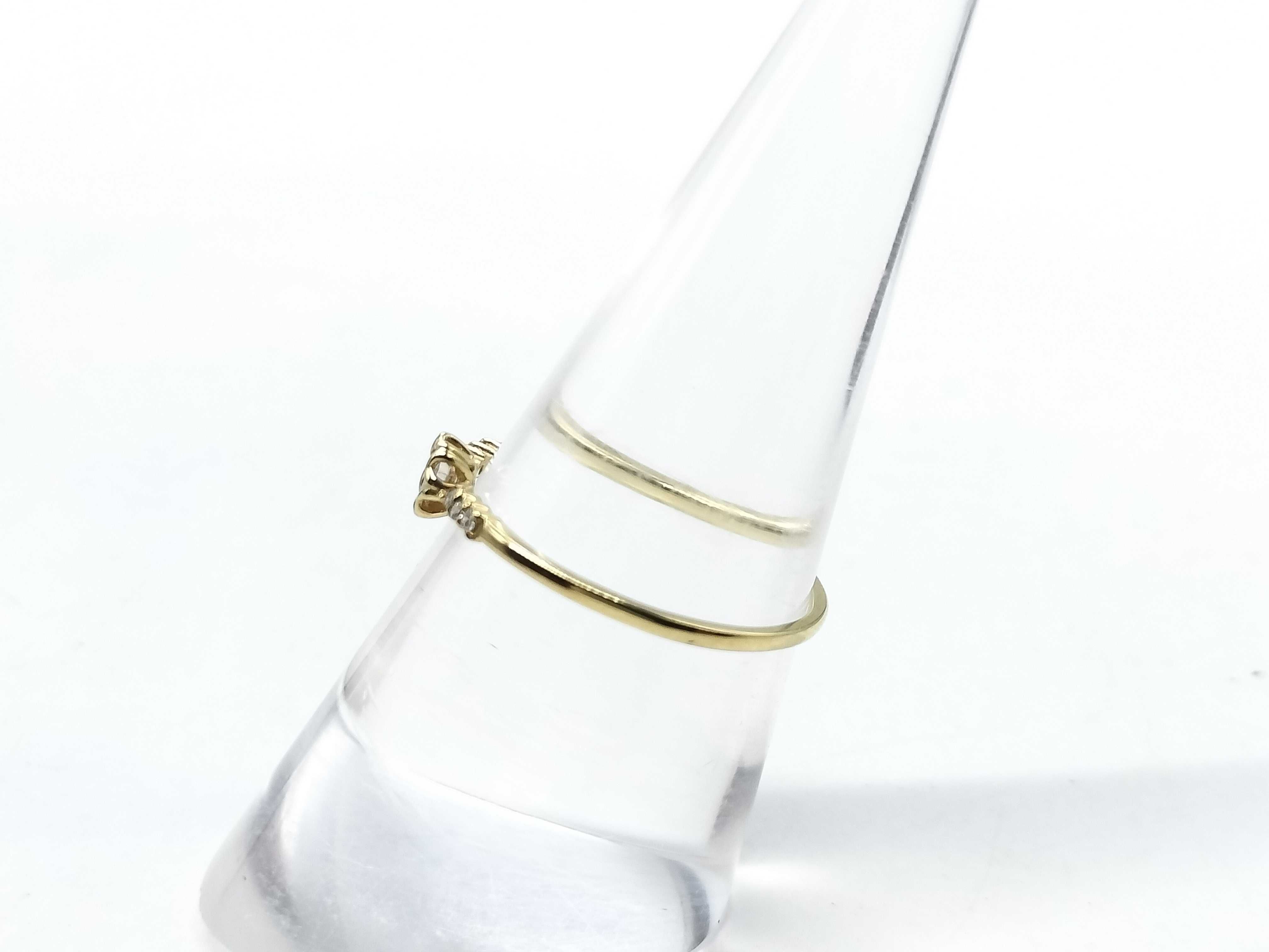 18K Yellow Gold and Diamond Floral Motif Dress Ring