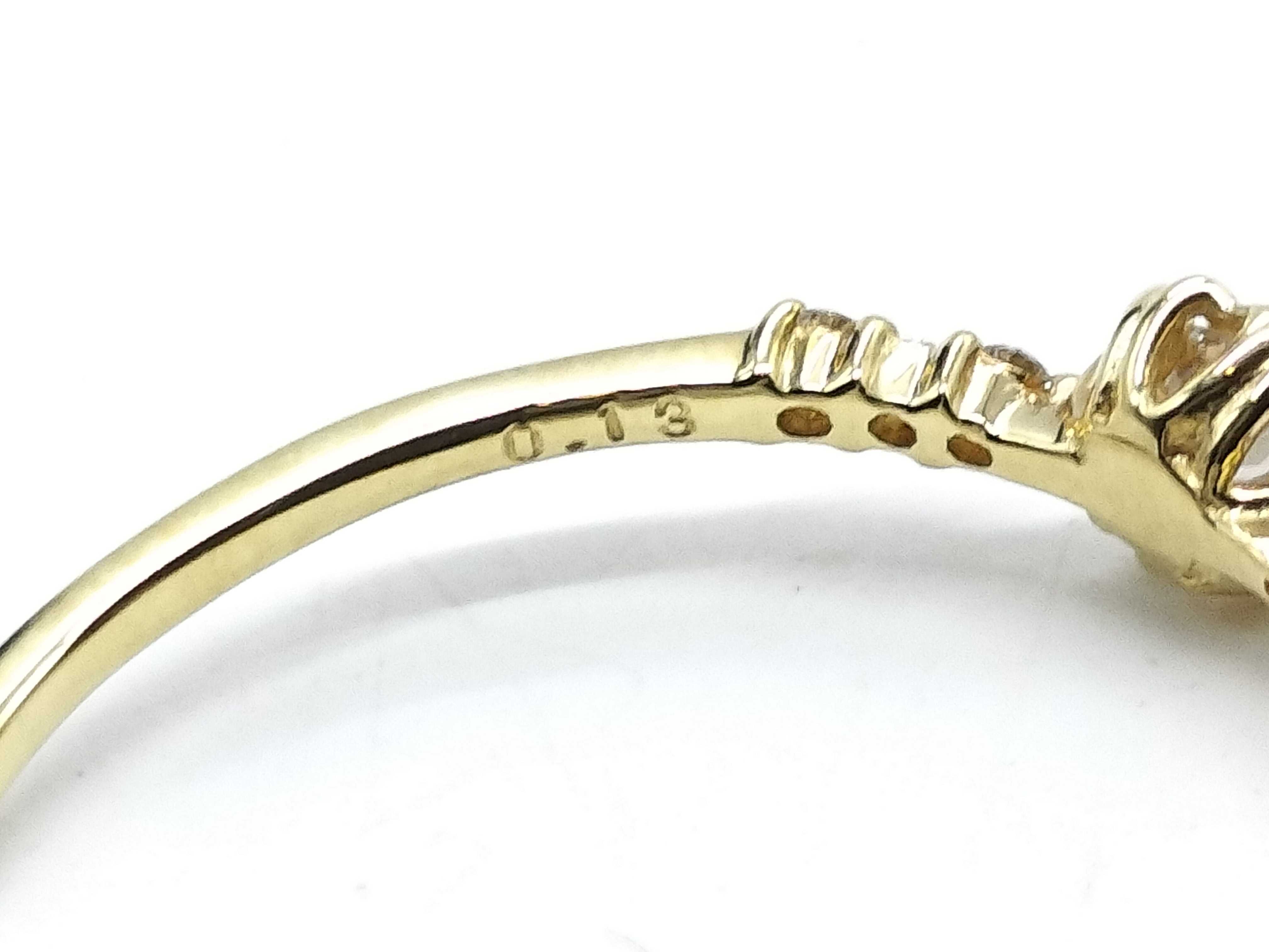 18K Yellow Gold and Diamond Floral Motif Dress Ring