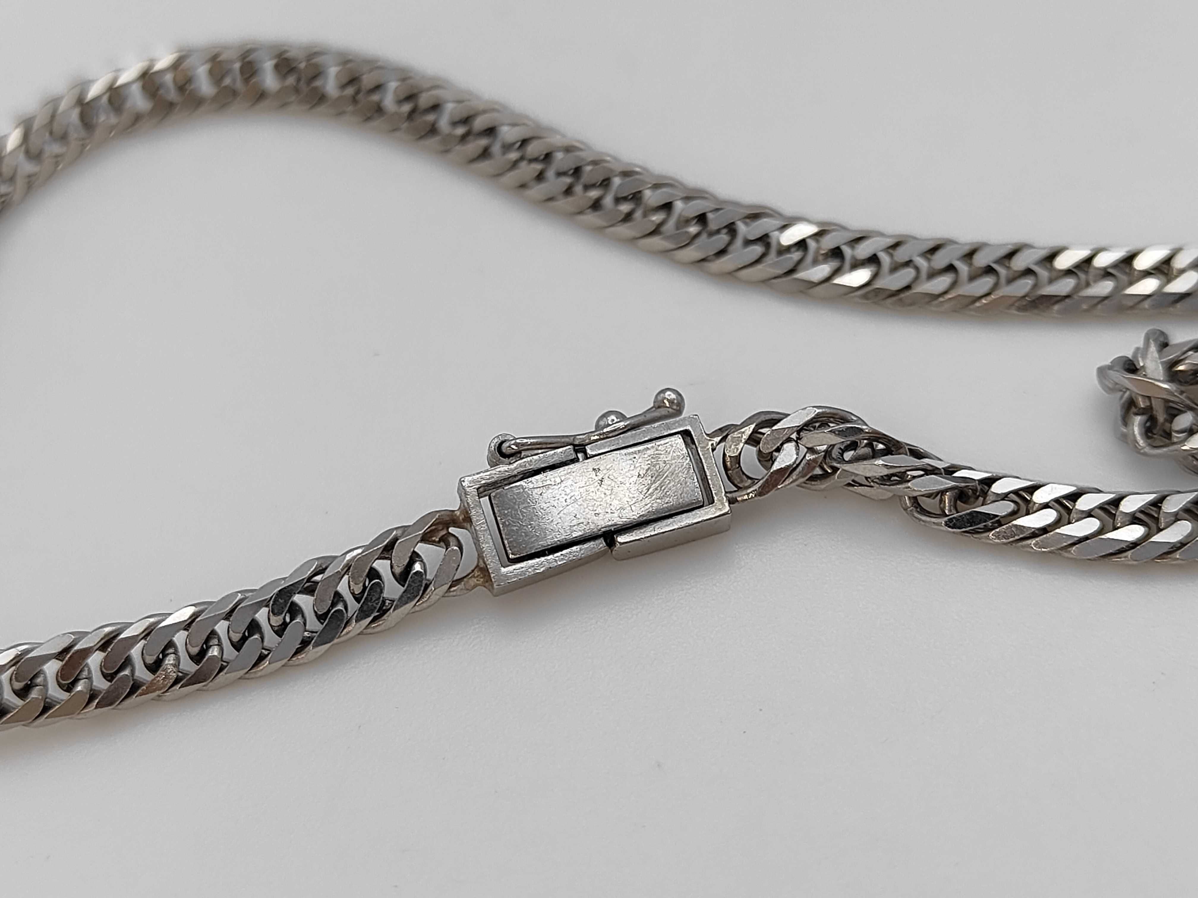Solid Platinum Pt1000 Double-Curb Link Necklace 30.9 grams