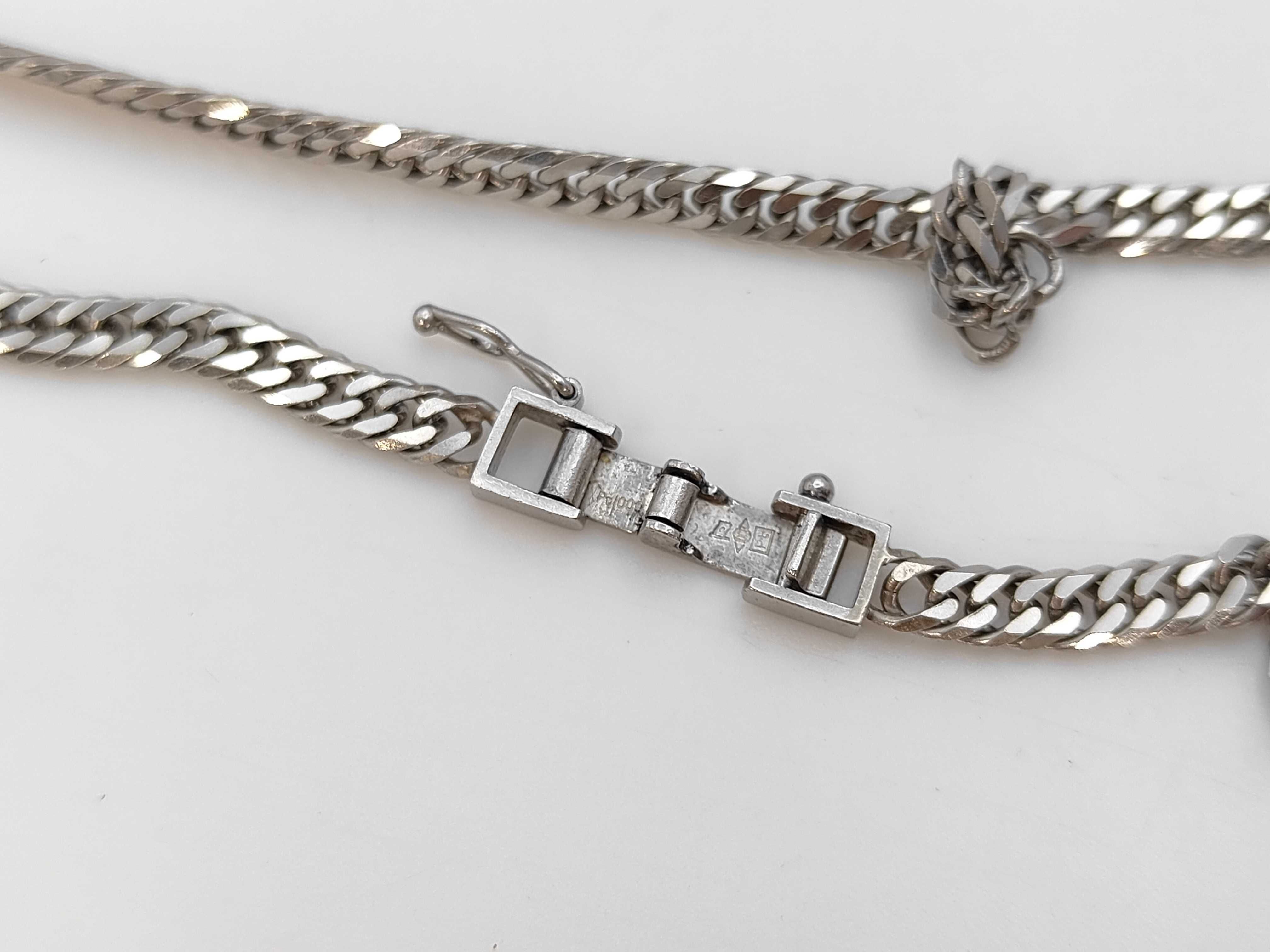 Solid Platinum Pt1000 Double-Curb Link Necklace 30.9 grams