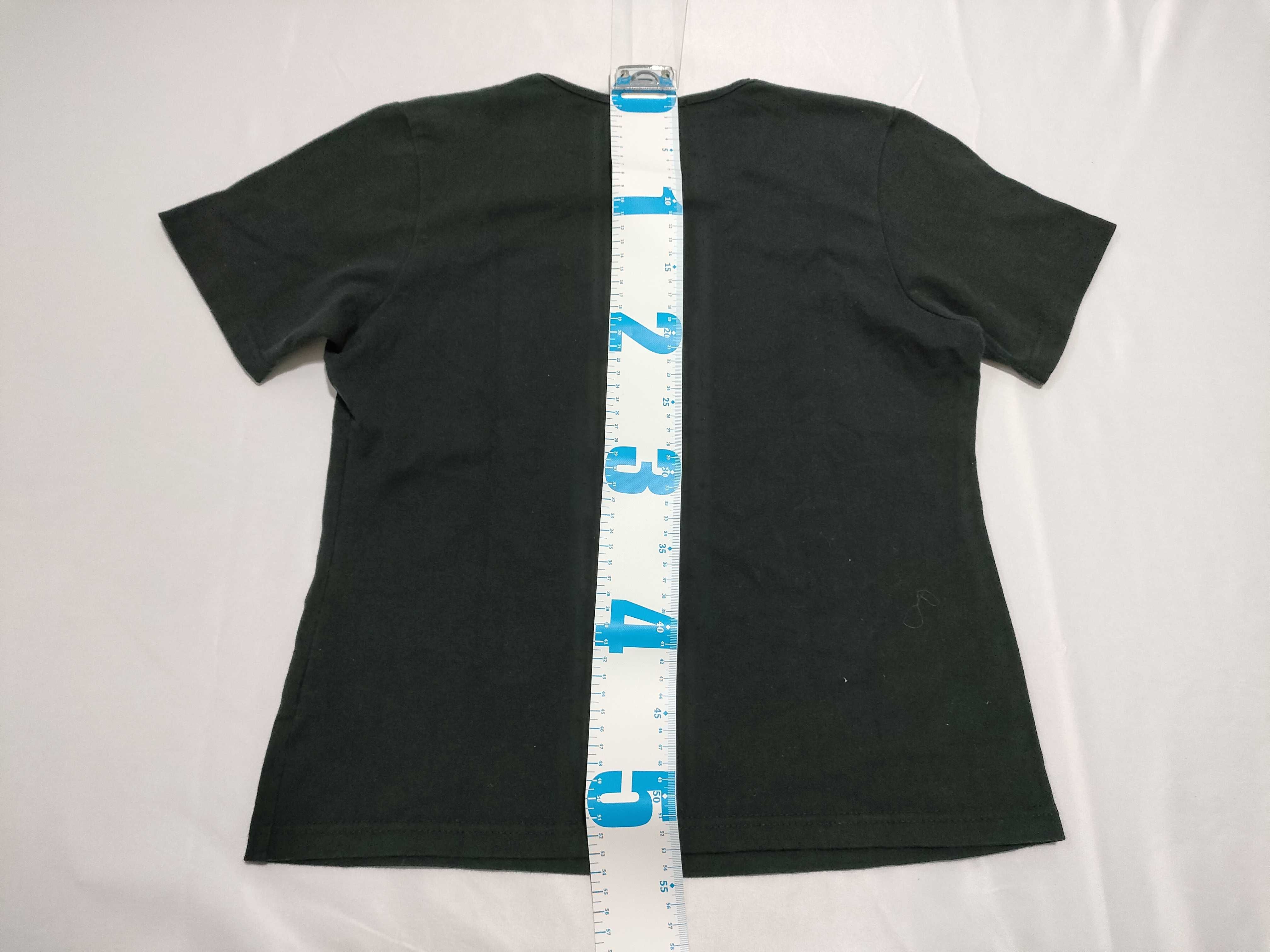 Vintage Chanel Boutique Black Cotton Graphic T-Shirt with Shoulder Cut-Outs