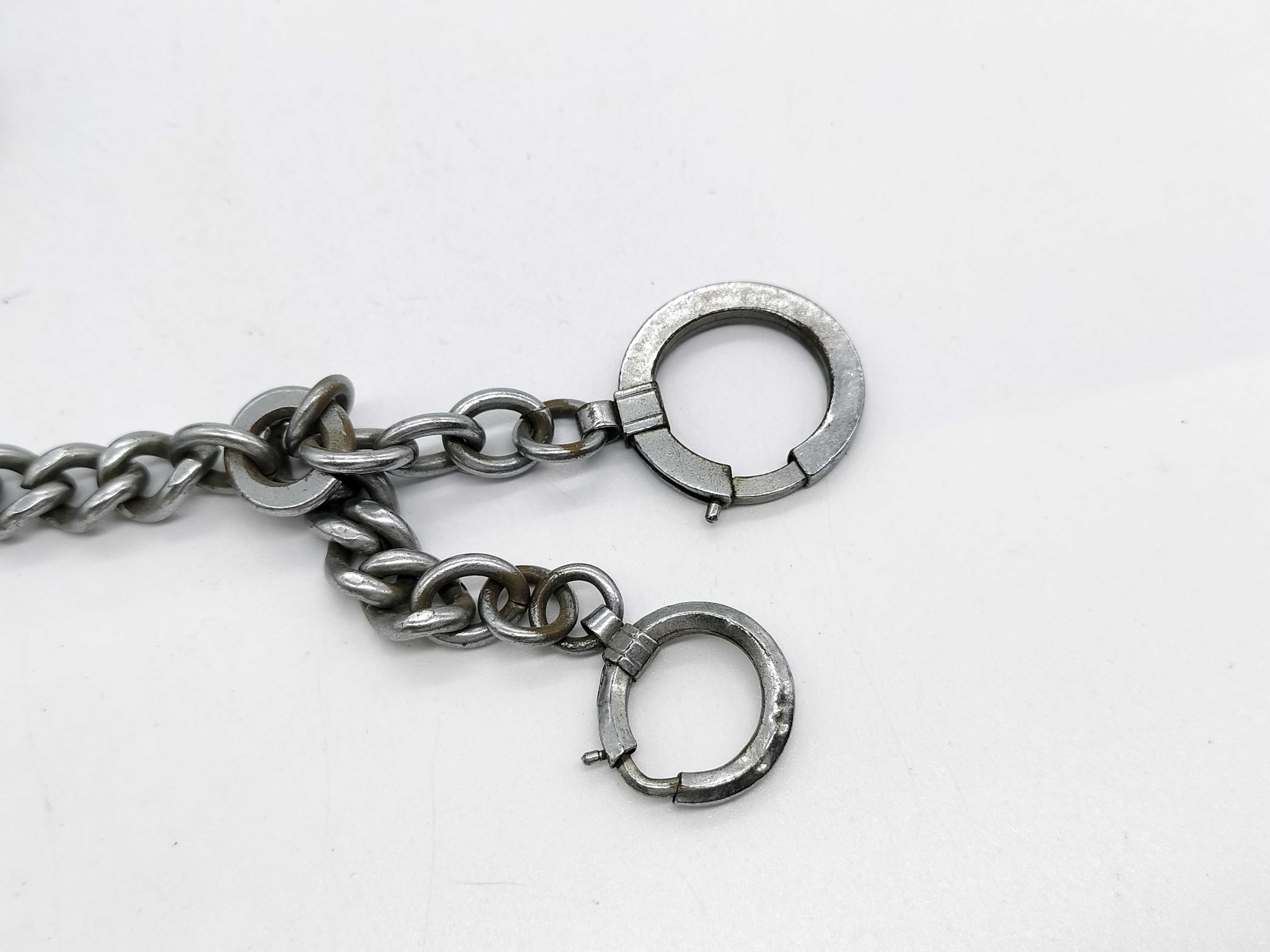 R. Schmid and Co. Antique.800 Silver Open-Face Pocket Watch with Chain