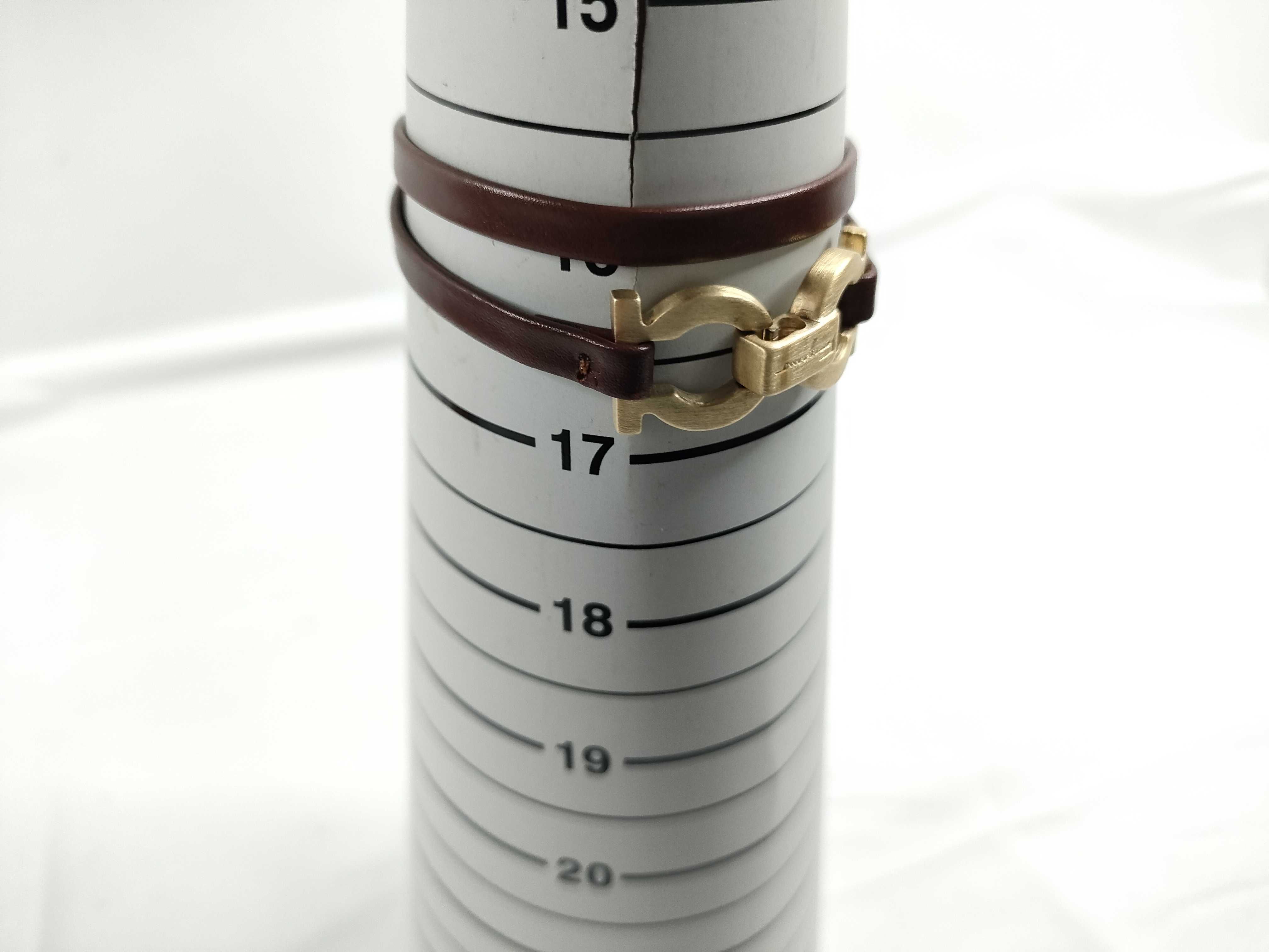 Salvatore Ferragamo Gancini Leather Bracelet