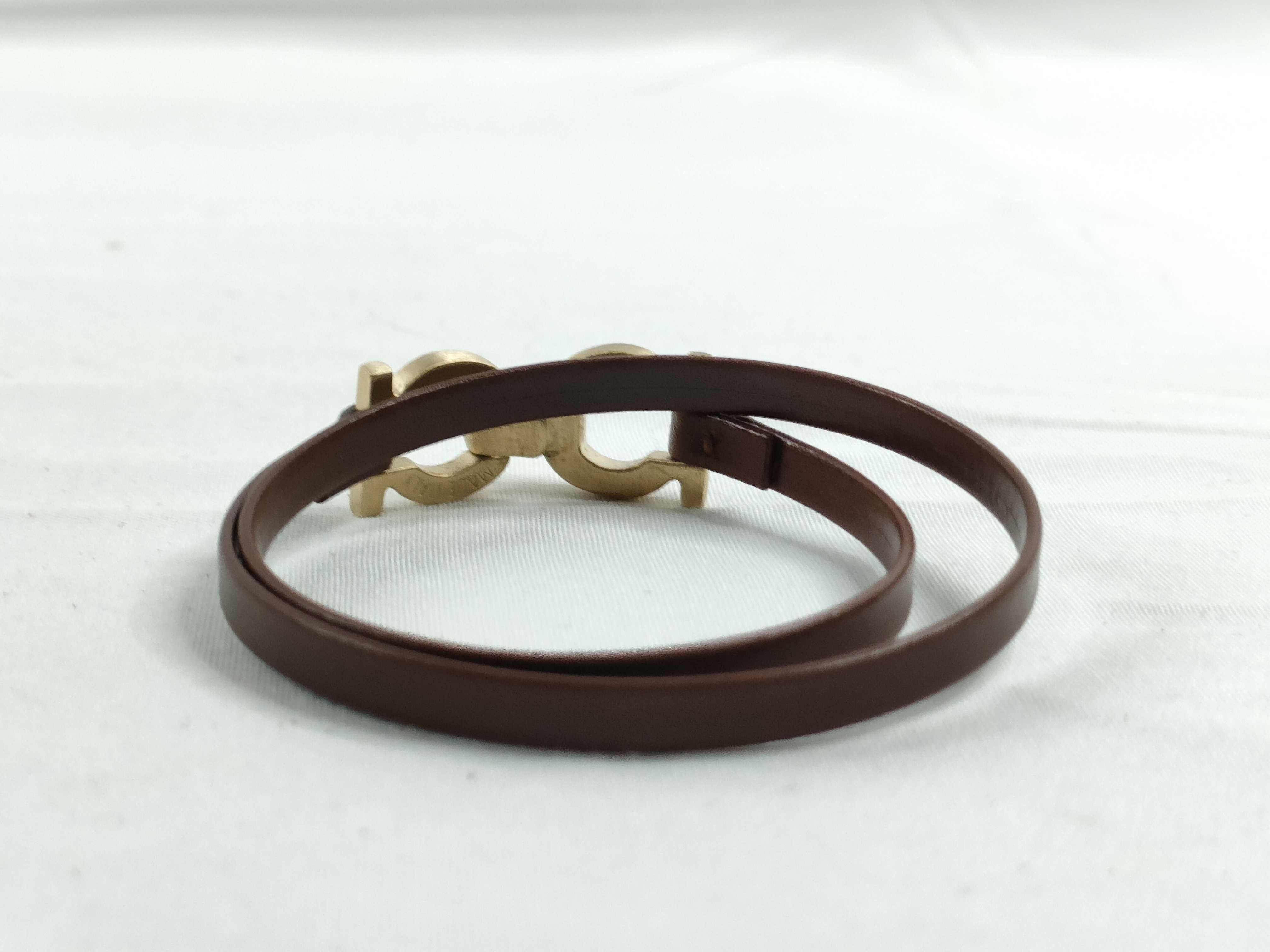 Salvatore Ferragamo Gancini Leather Bracelet