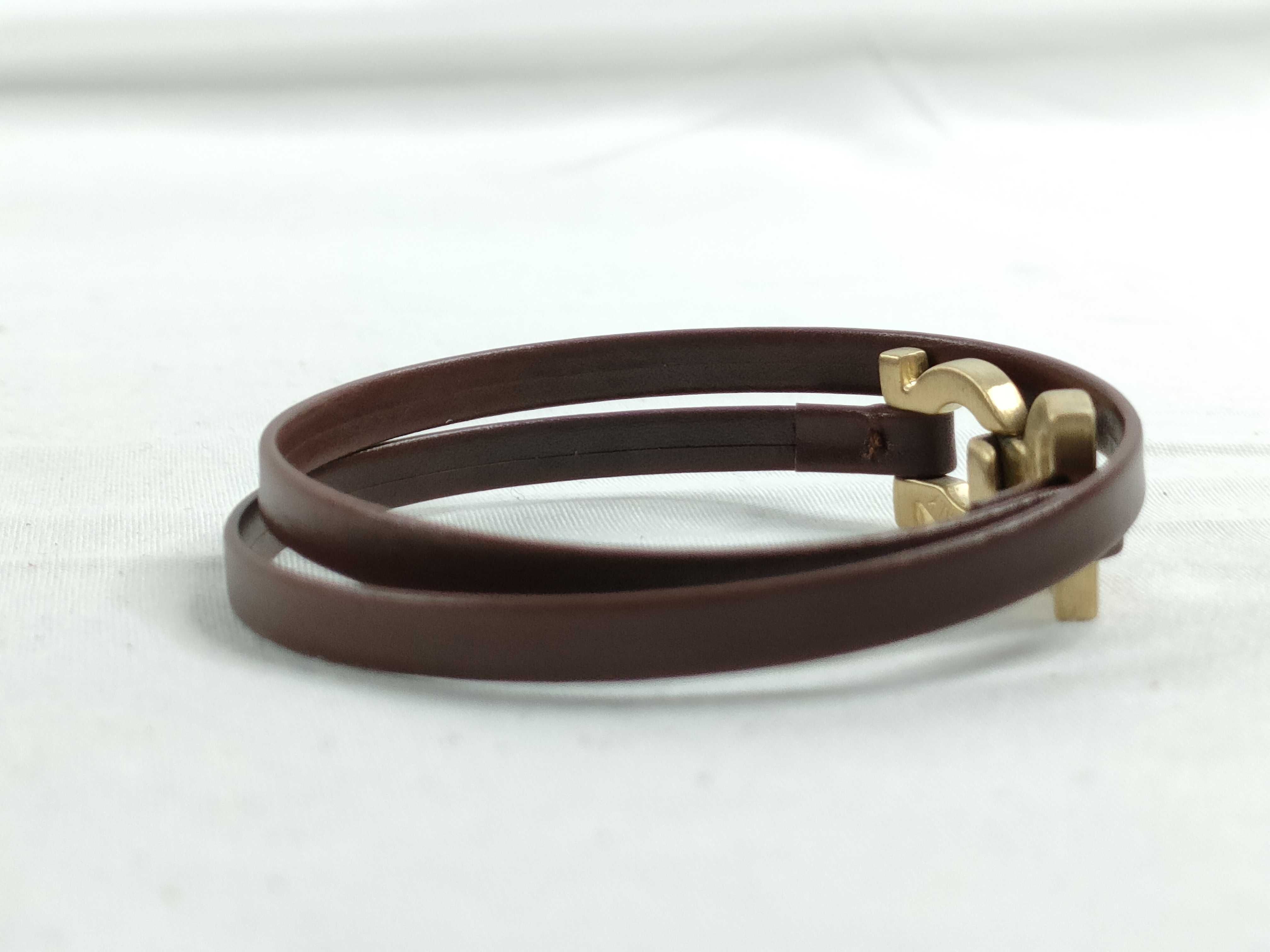 Salvatore Ferragamo Gancini Leather Bracelet