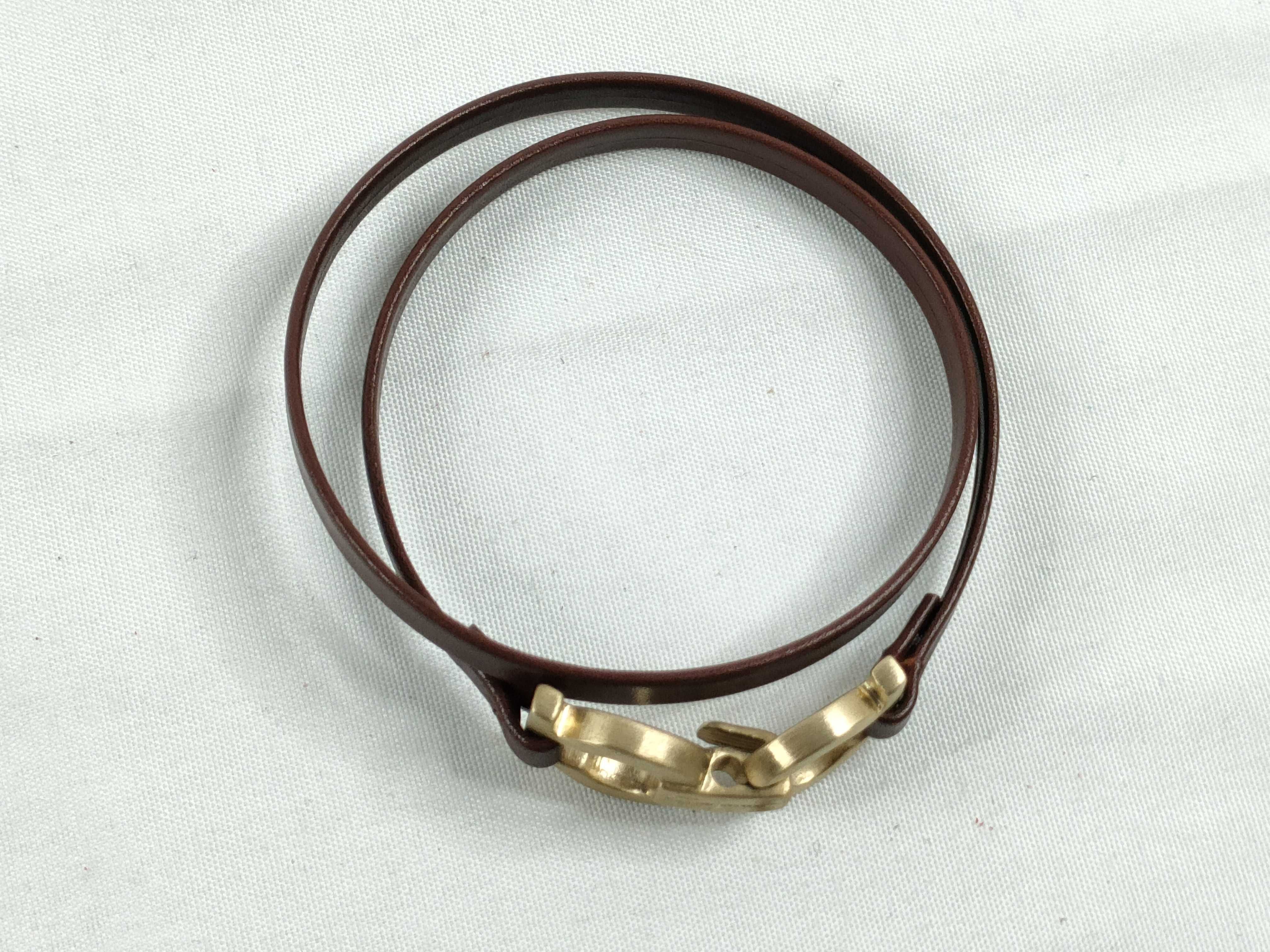Salvatore Ferragamo Gancini Leather Bracelet