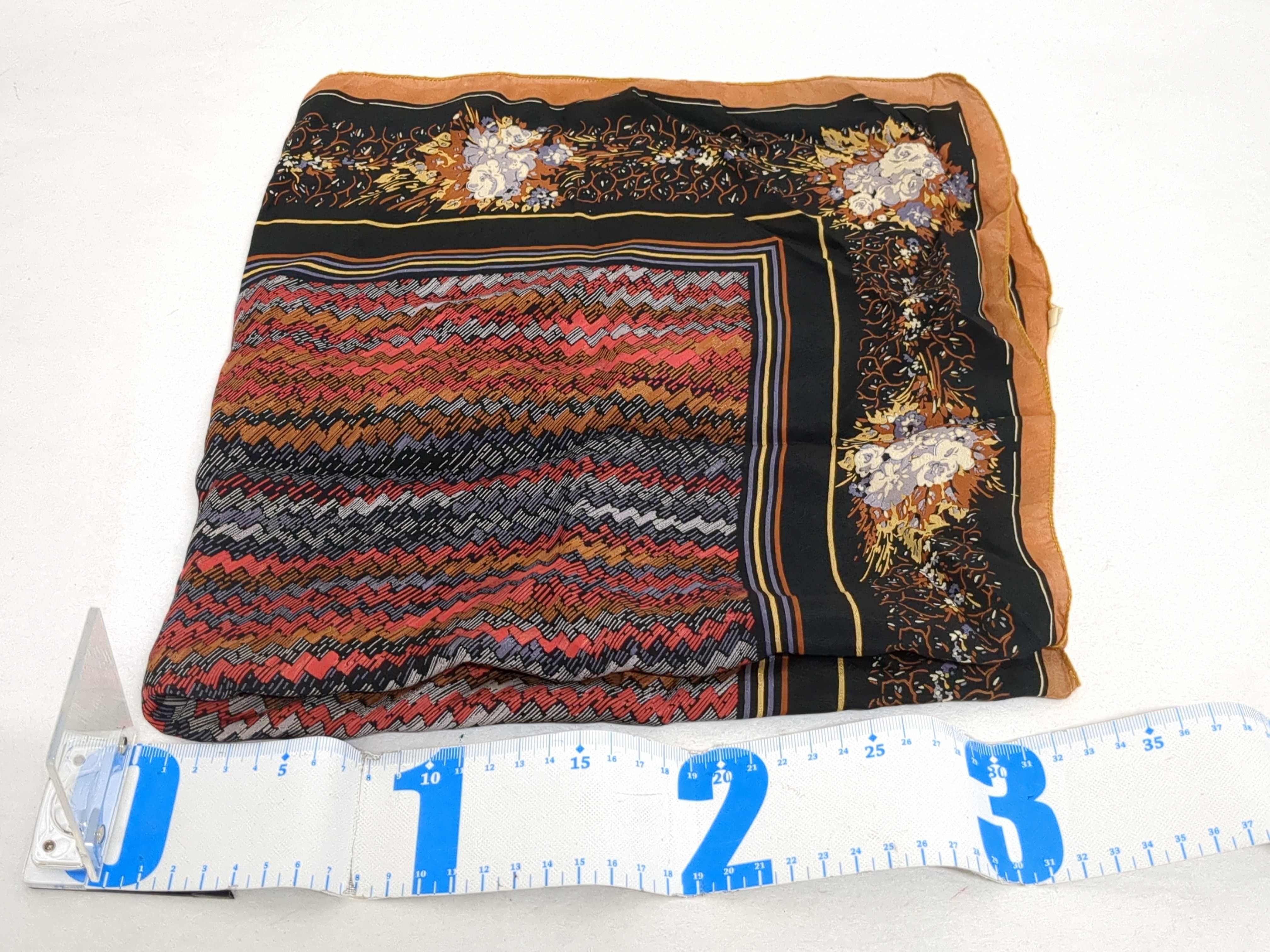 Group of Three Designer Silk Scarves, Including Bulgari and Christian Dior