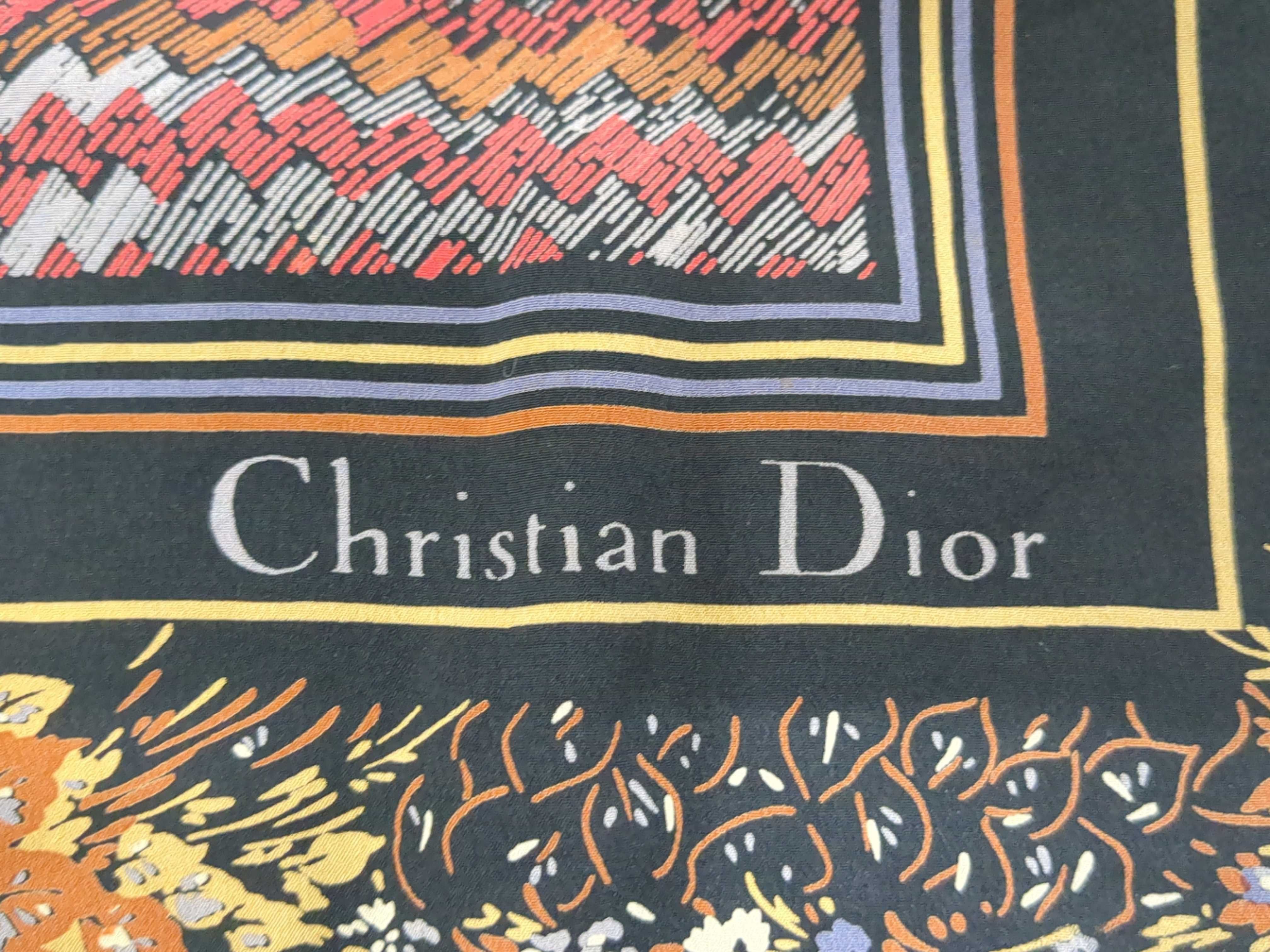 Group of Three Designer Silk Scarves, Including Bulgari and Christian Dior