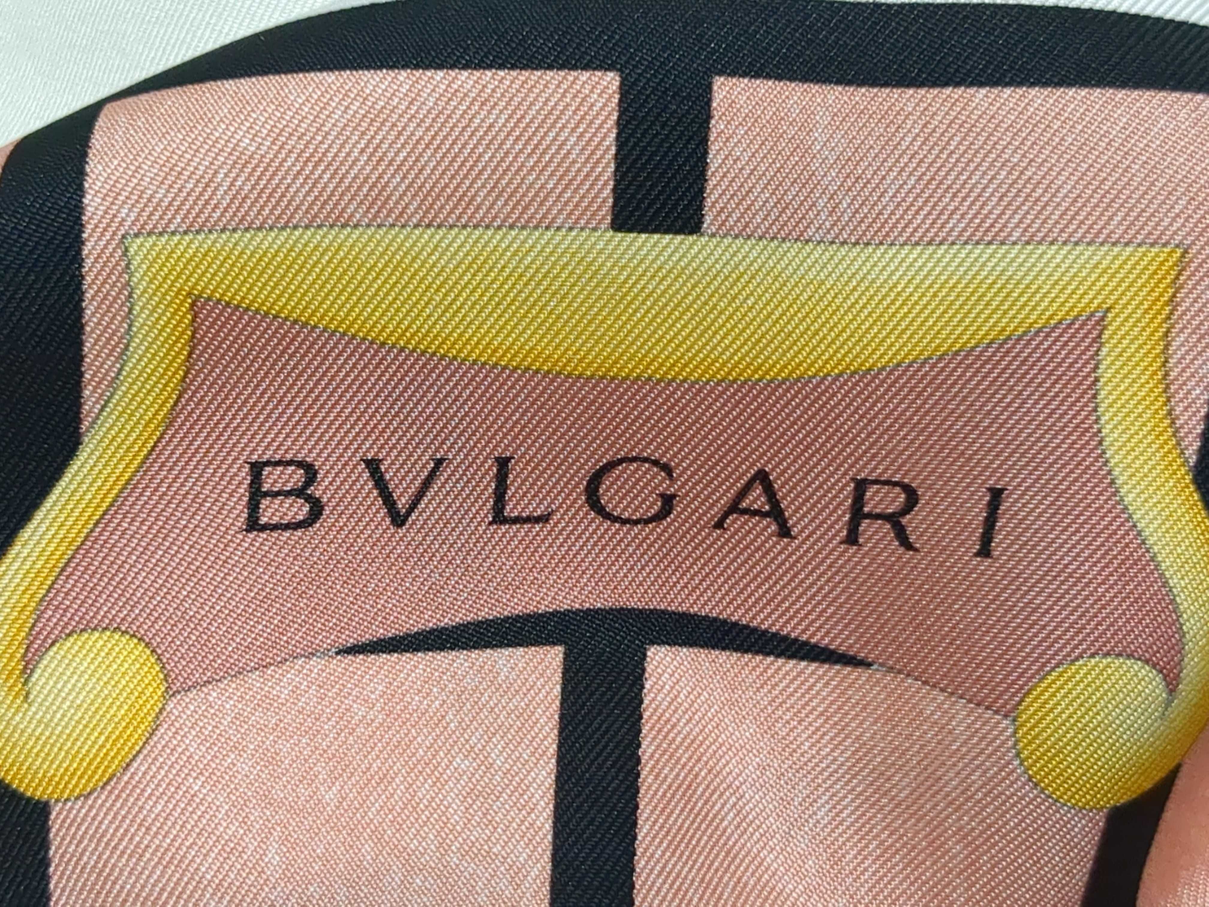 Group of Three Designer Silk Scarves, Including Bulgari and Christian Dior