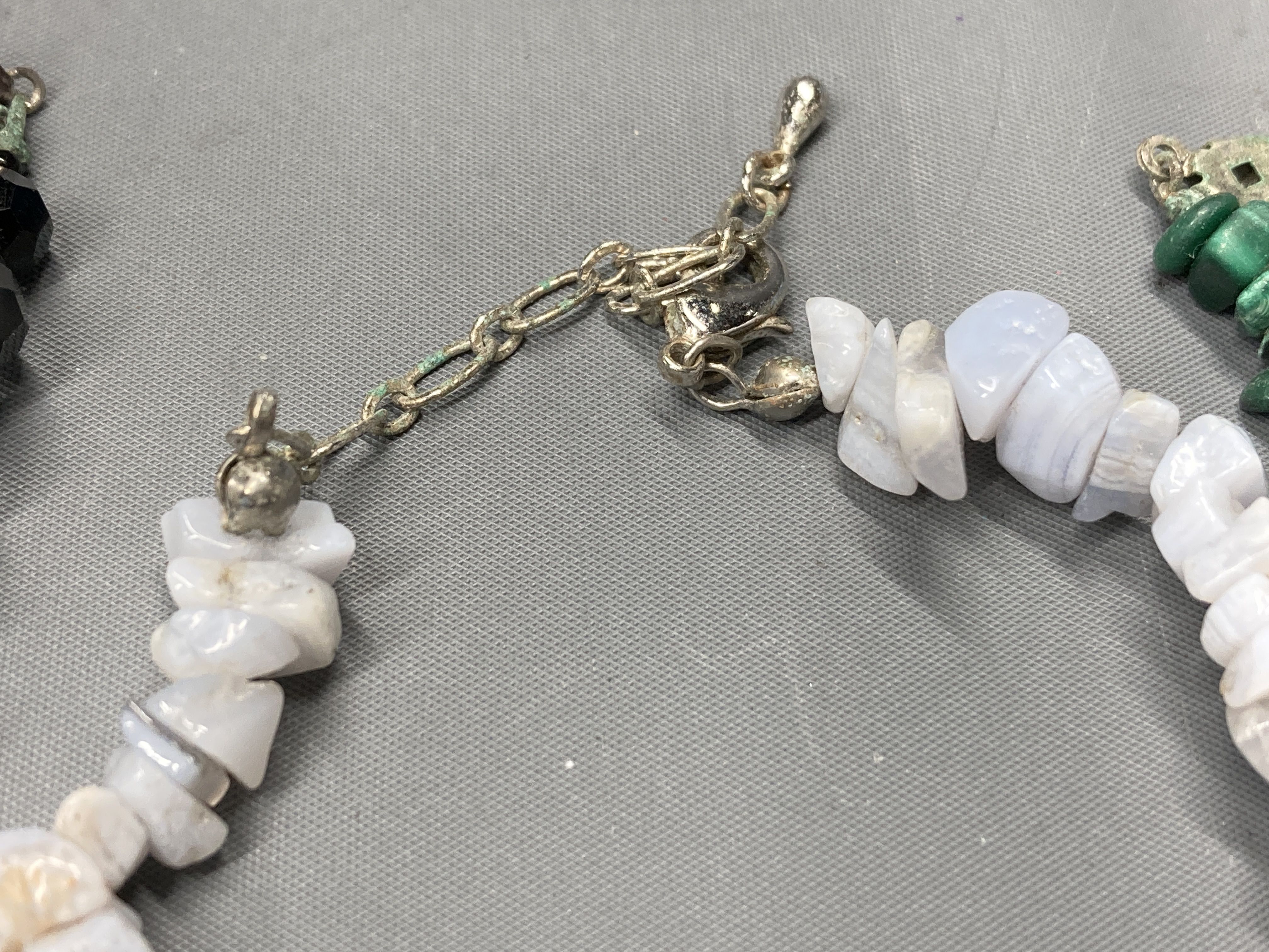 Natural Stone Necklace and Ring Accessory Group