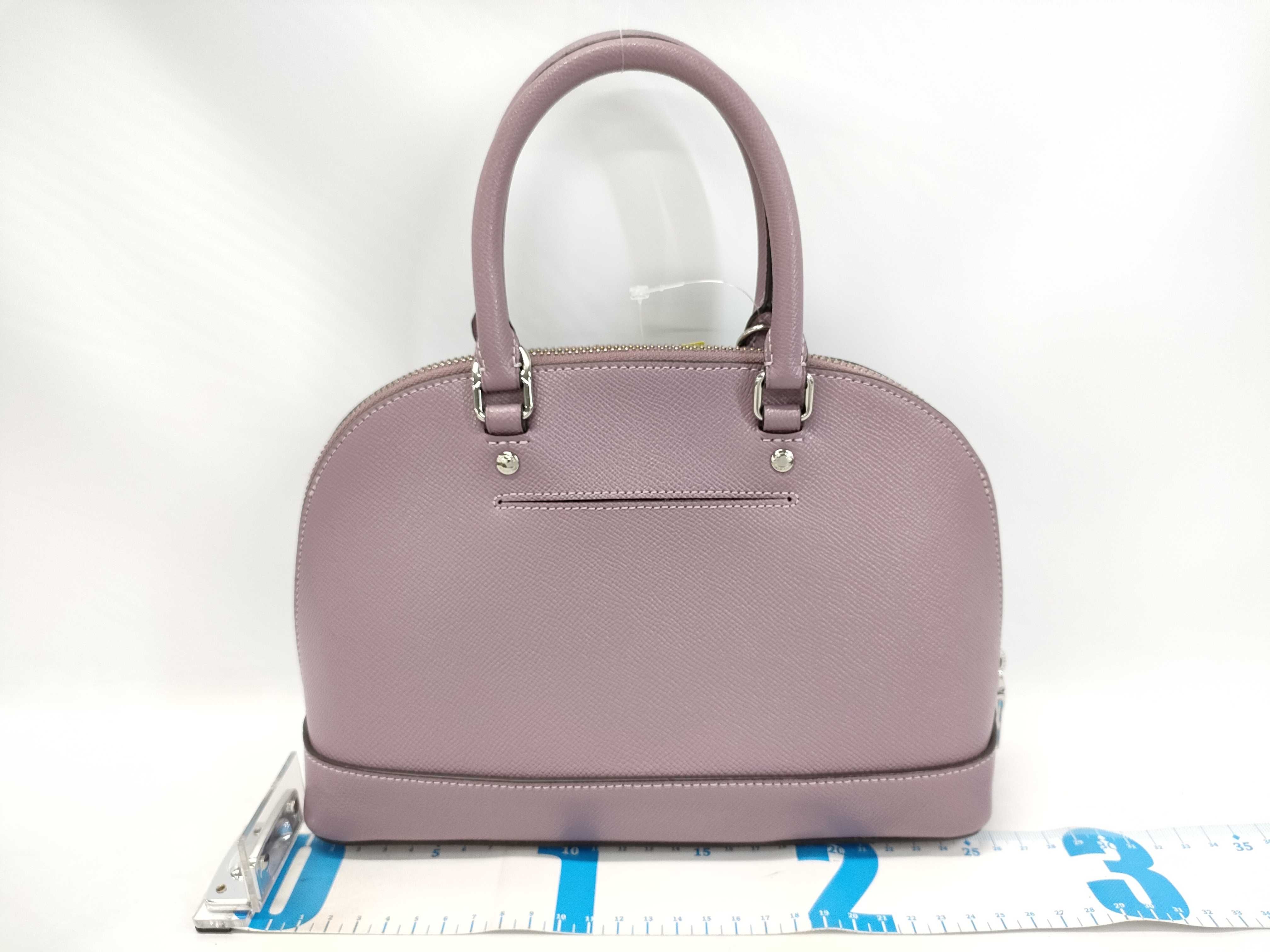 Coach Mauve Pebbled Leather Two-Way Handbag