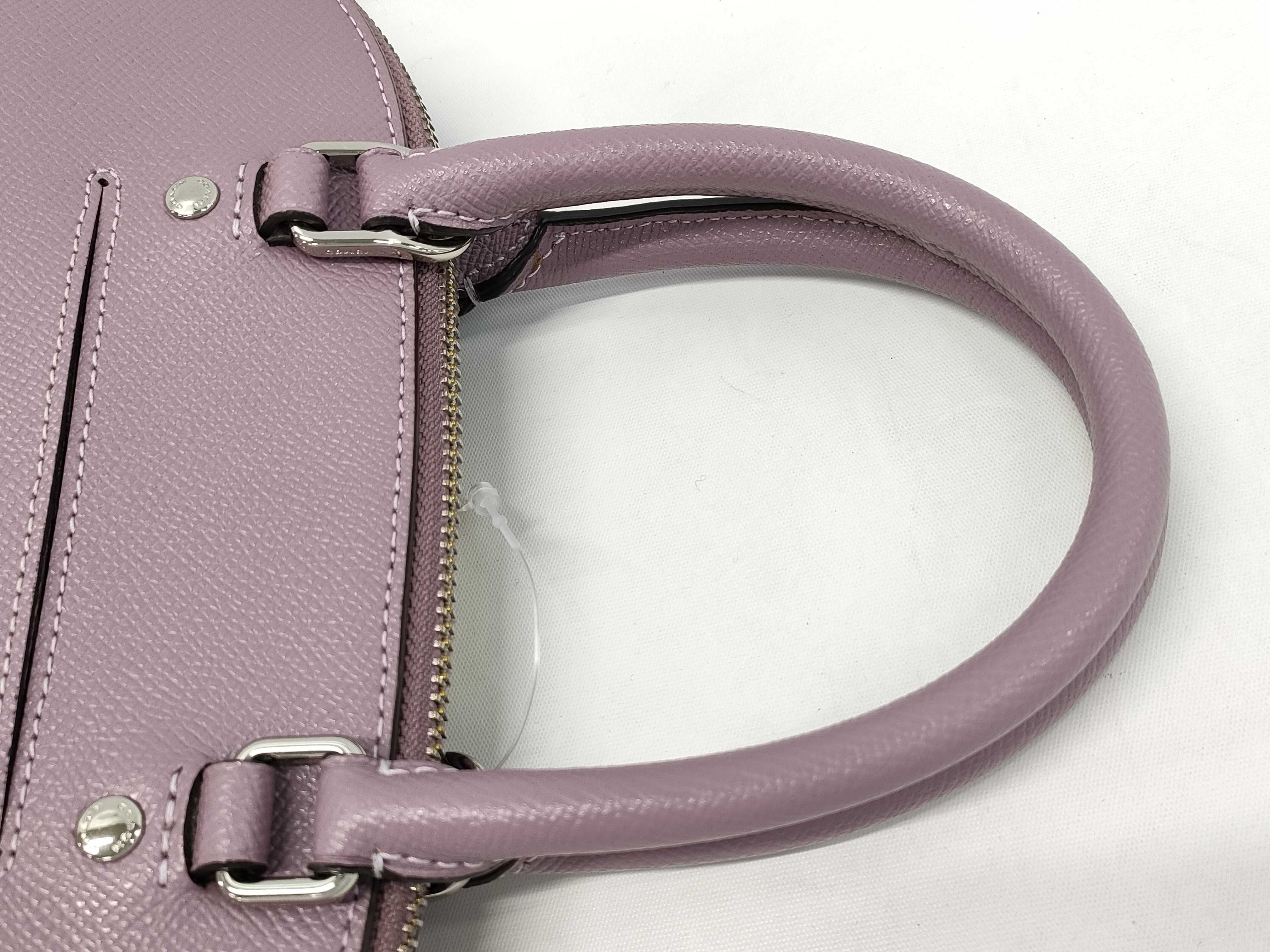 Coach Mauve Pebbled Leather Two-Way Handbag