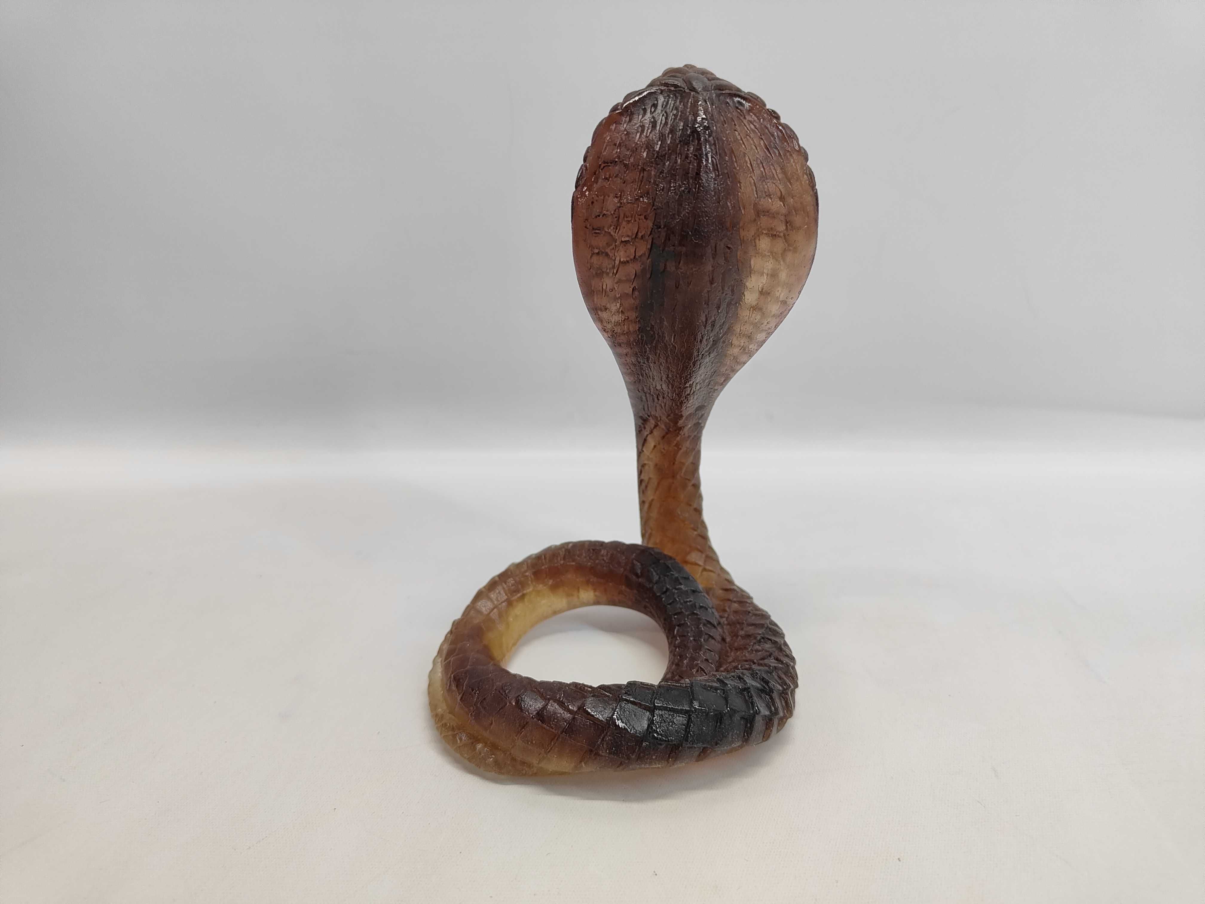 Daum France Pate-de-Verre Crystal Cobra Figurine