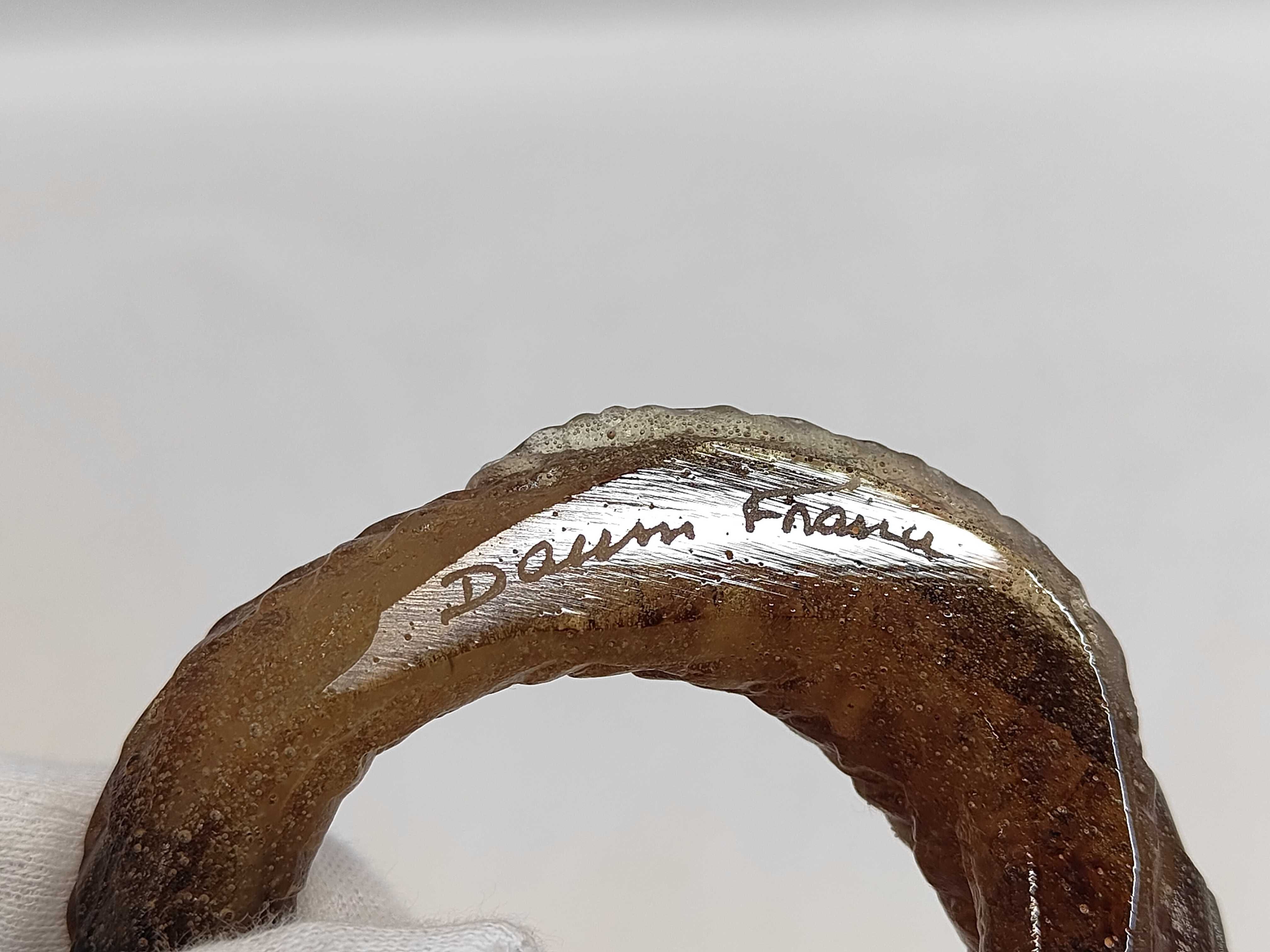 Daum France Pate-de-Verre Crystal Cobra Figurine