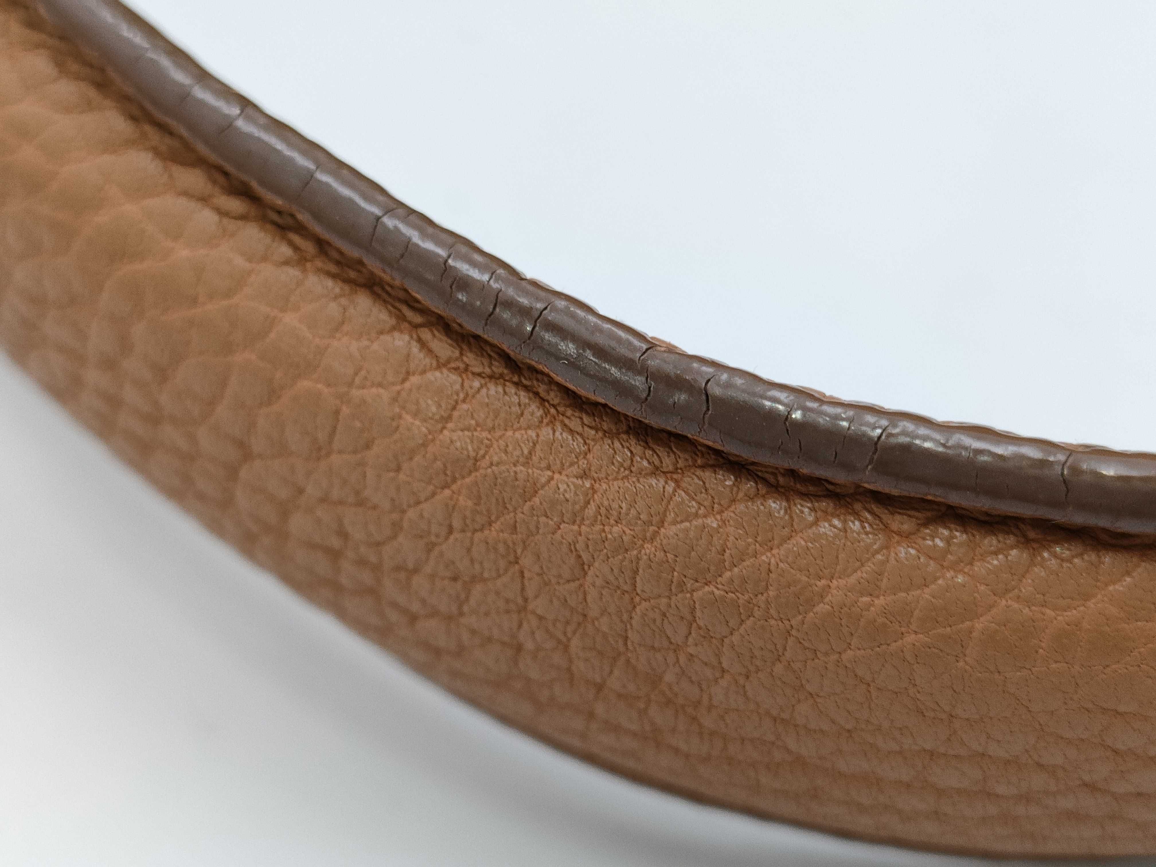 Salvatore Ferragamo Tan Pebbled Leather Gancini 2-Way Handbag with Gold Hardware
