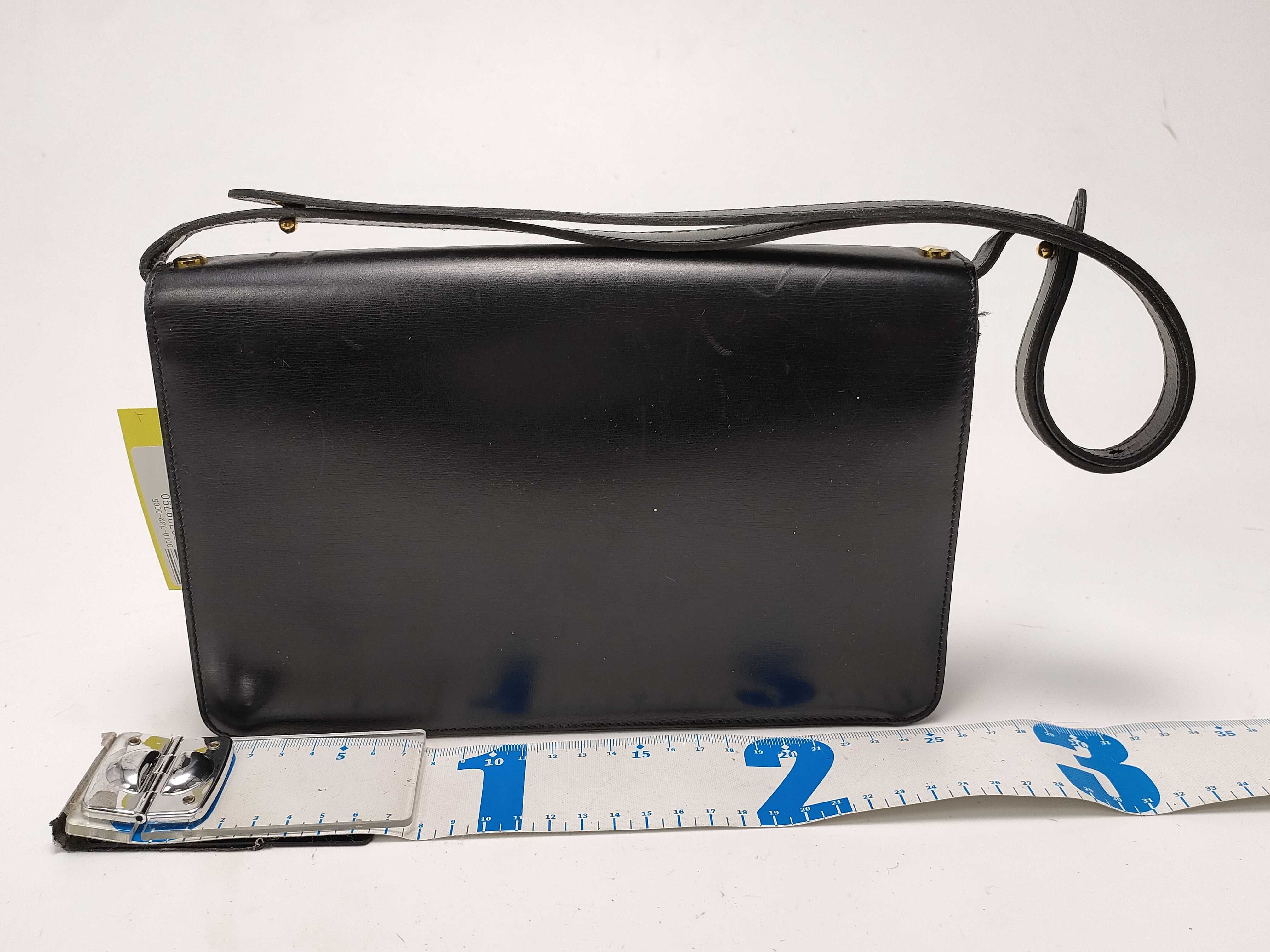 Christian Dior Vintage Black Leather Shoulder Bag