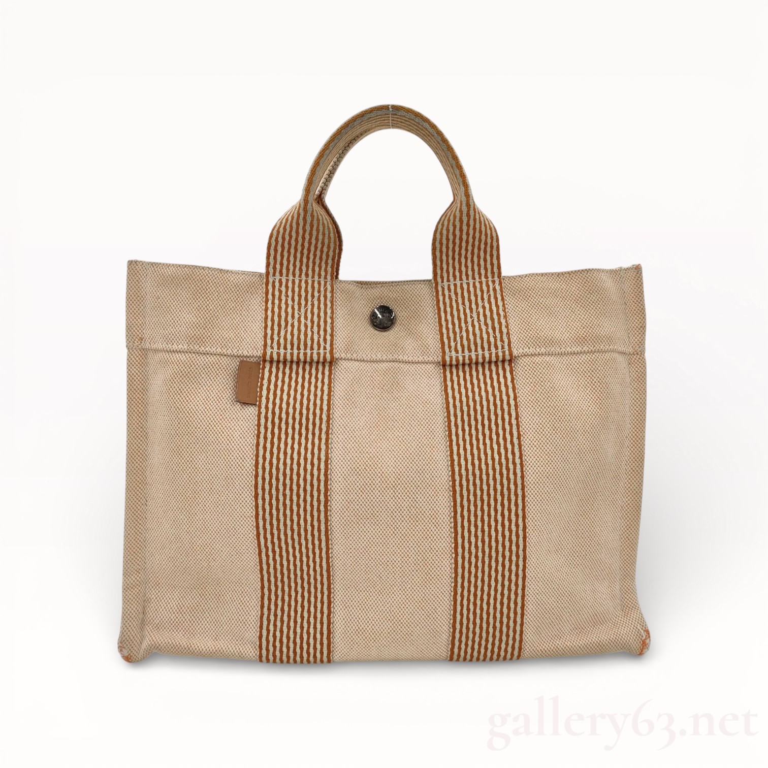 Hermes Canvas Fourre Tote Bag in Beige 30cm