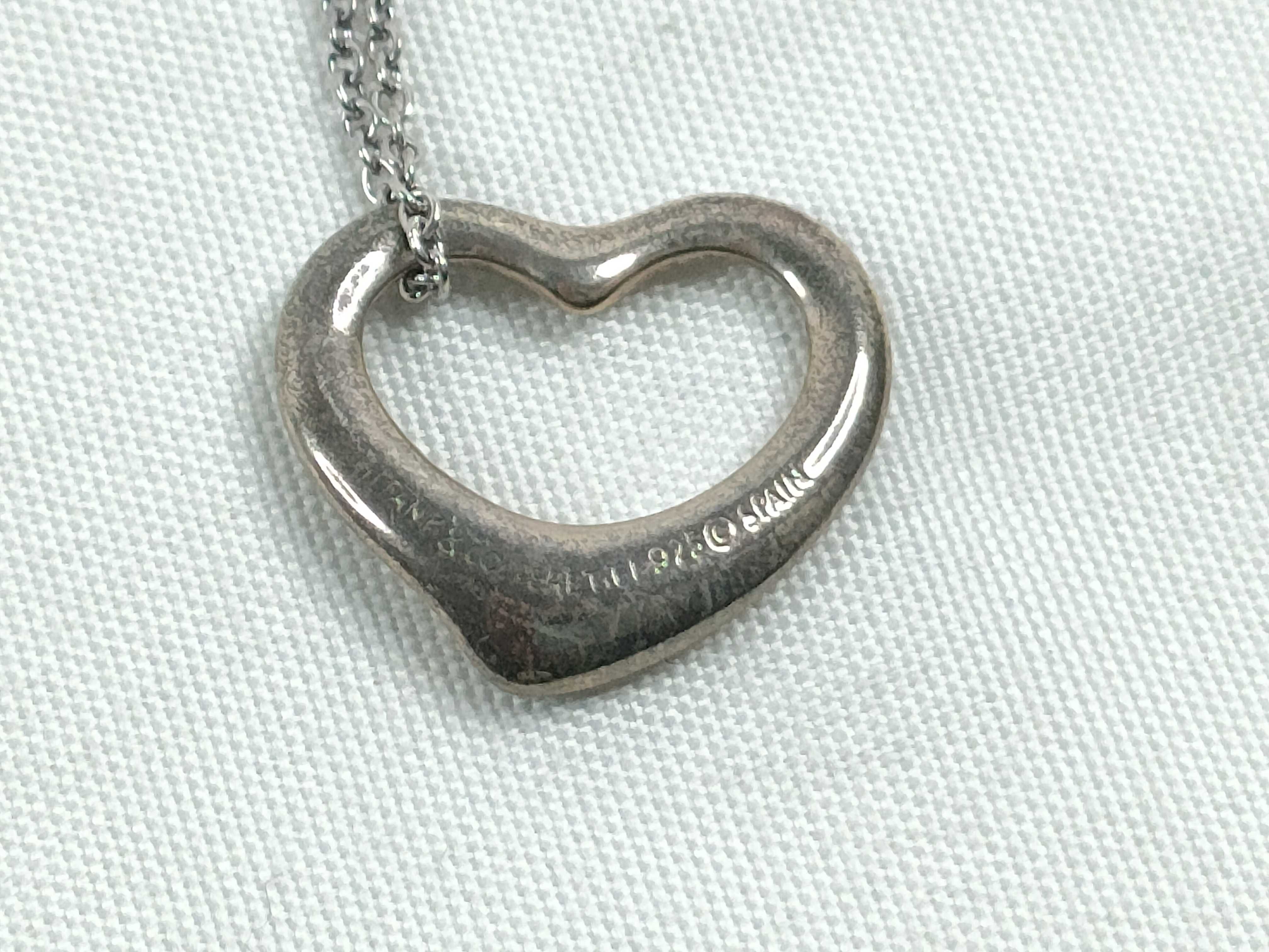 Tiffany & Co. Open Heart Sterling Silver Necklace