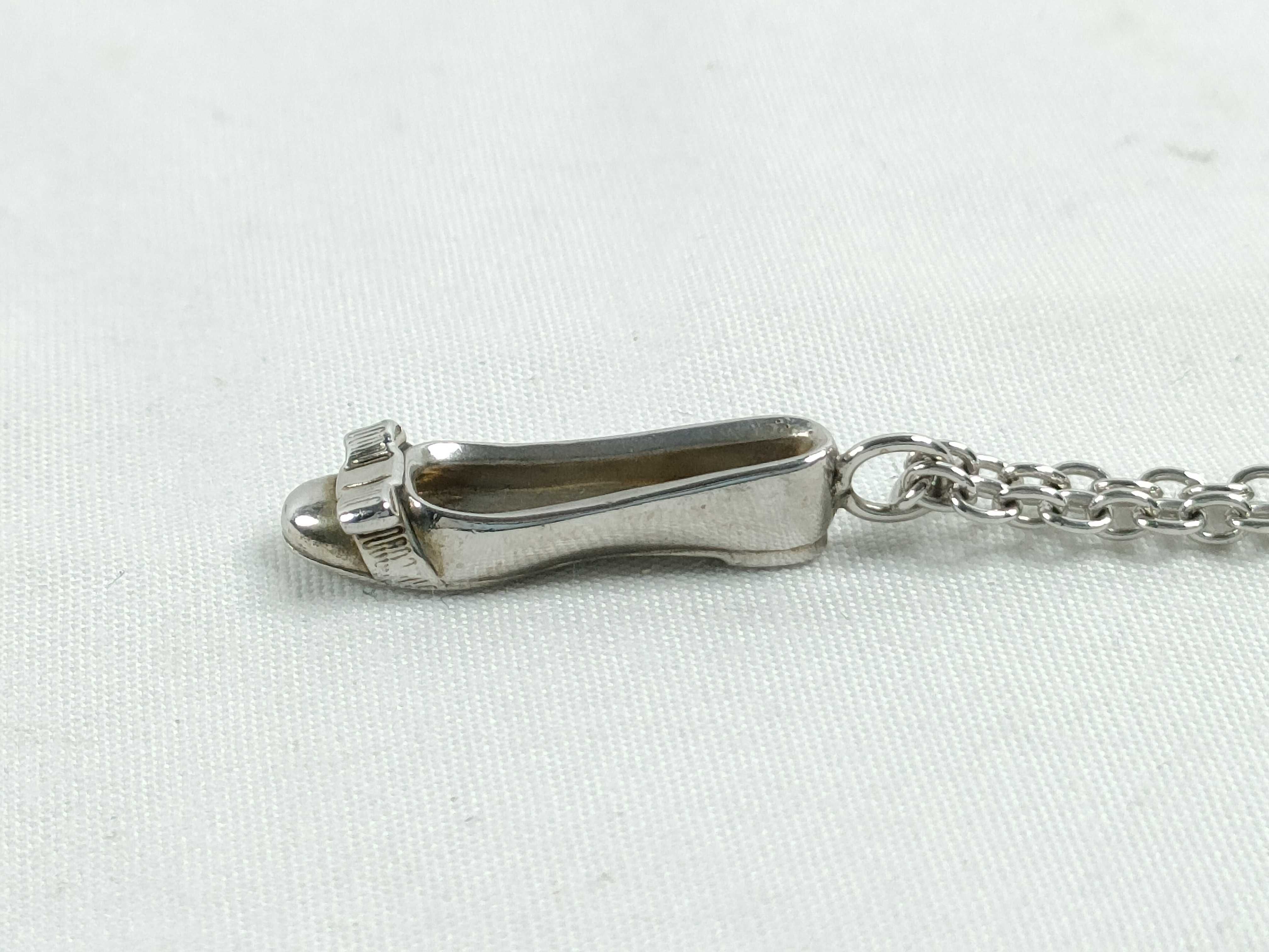 Salvatore Ferragamo Sterling Silver Pumps Motif Necklace