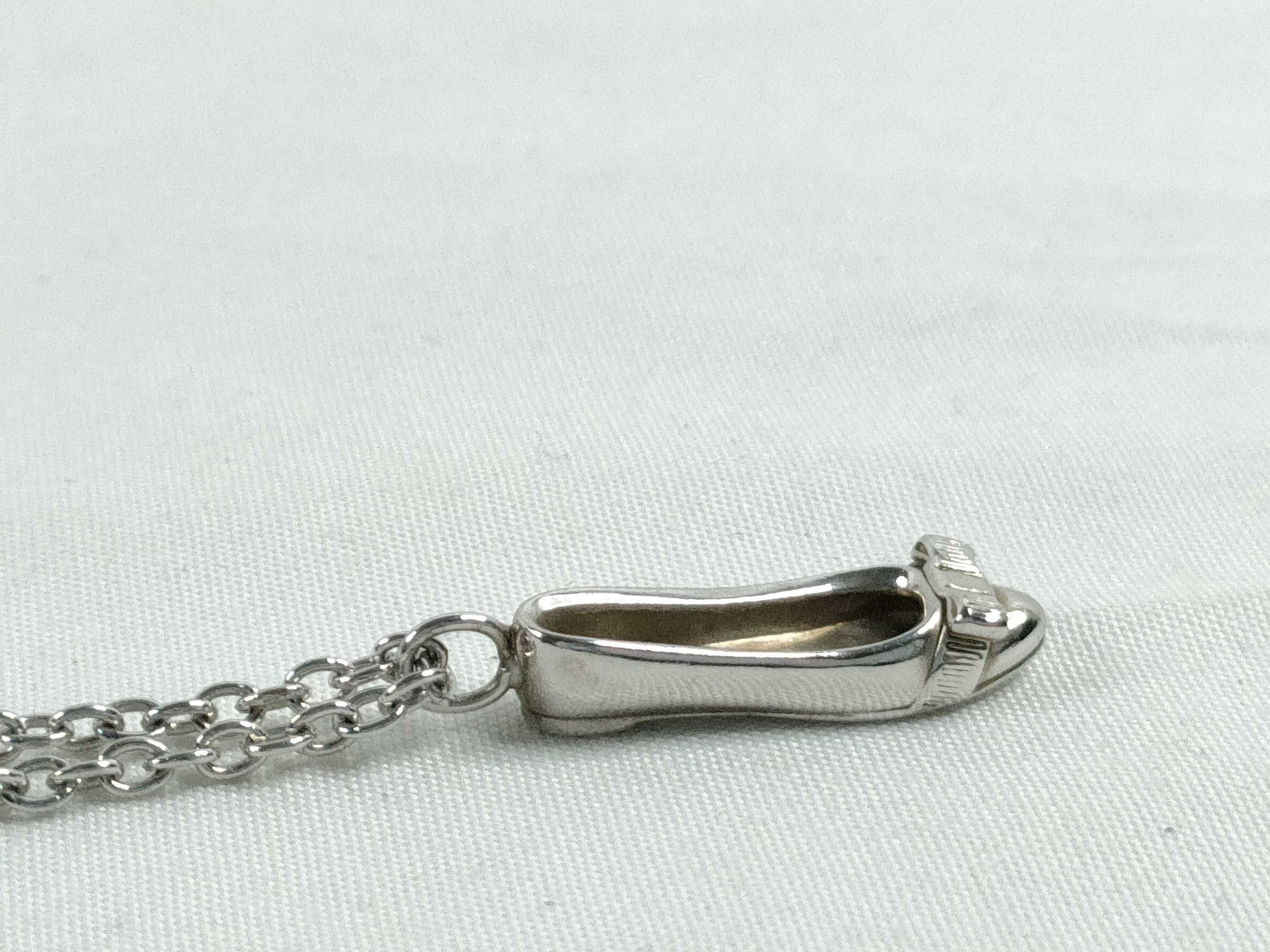 Salvatore Ferragamo Sterling Silver Pumps Motif Necklace