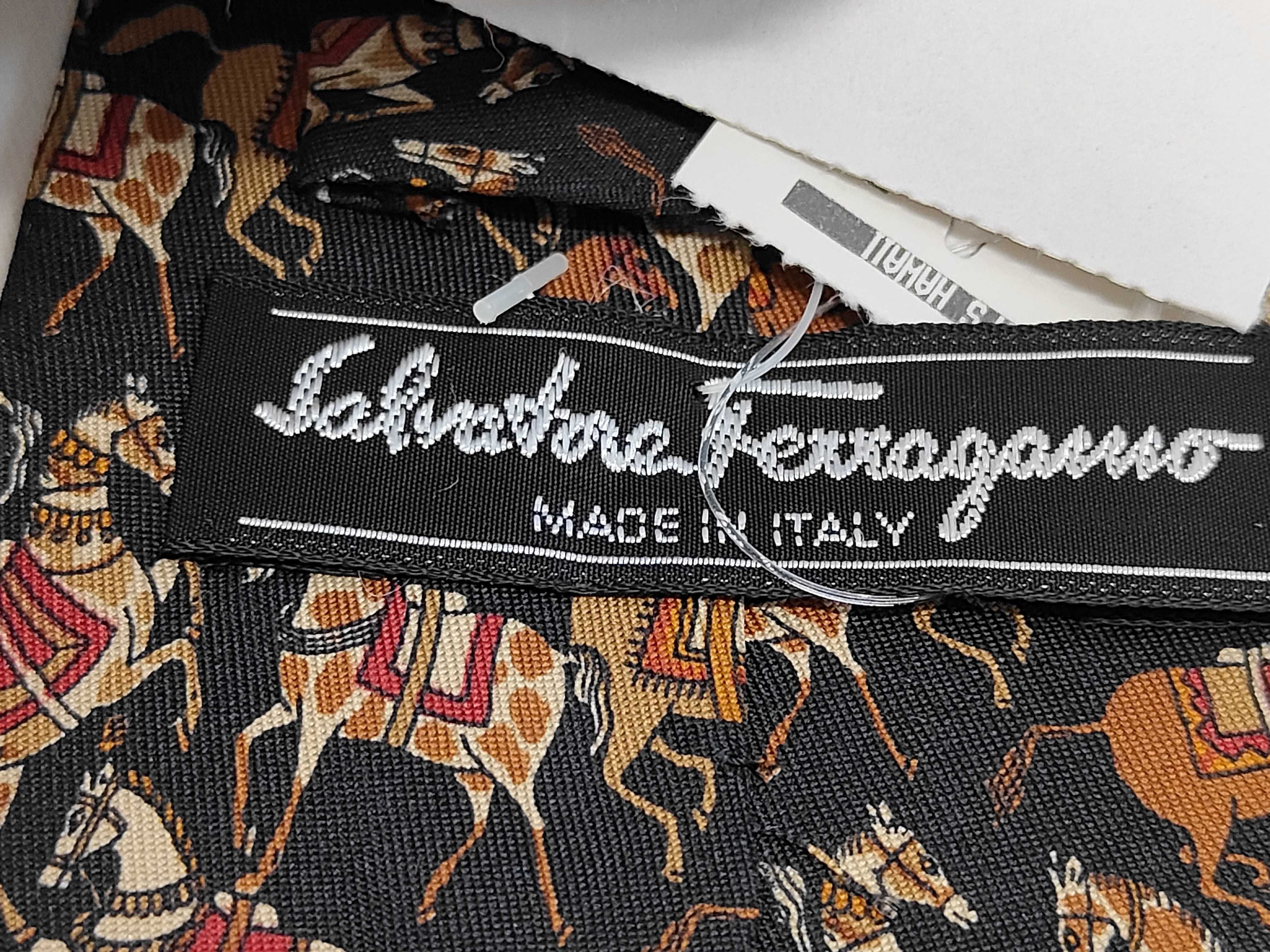 Salvatore Ferragamo Silk Necktie with Equestrian Horse Motif