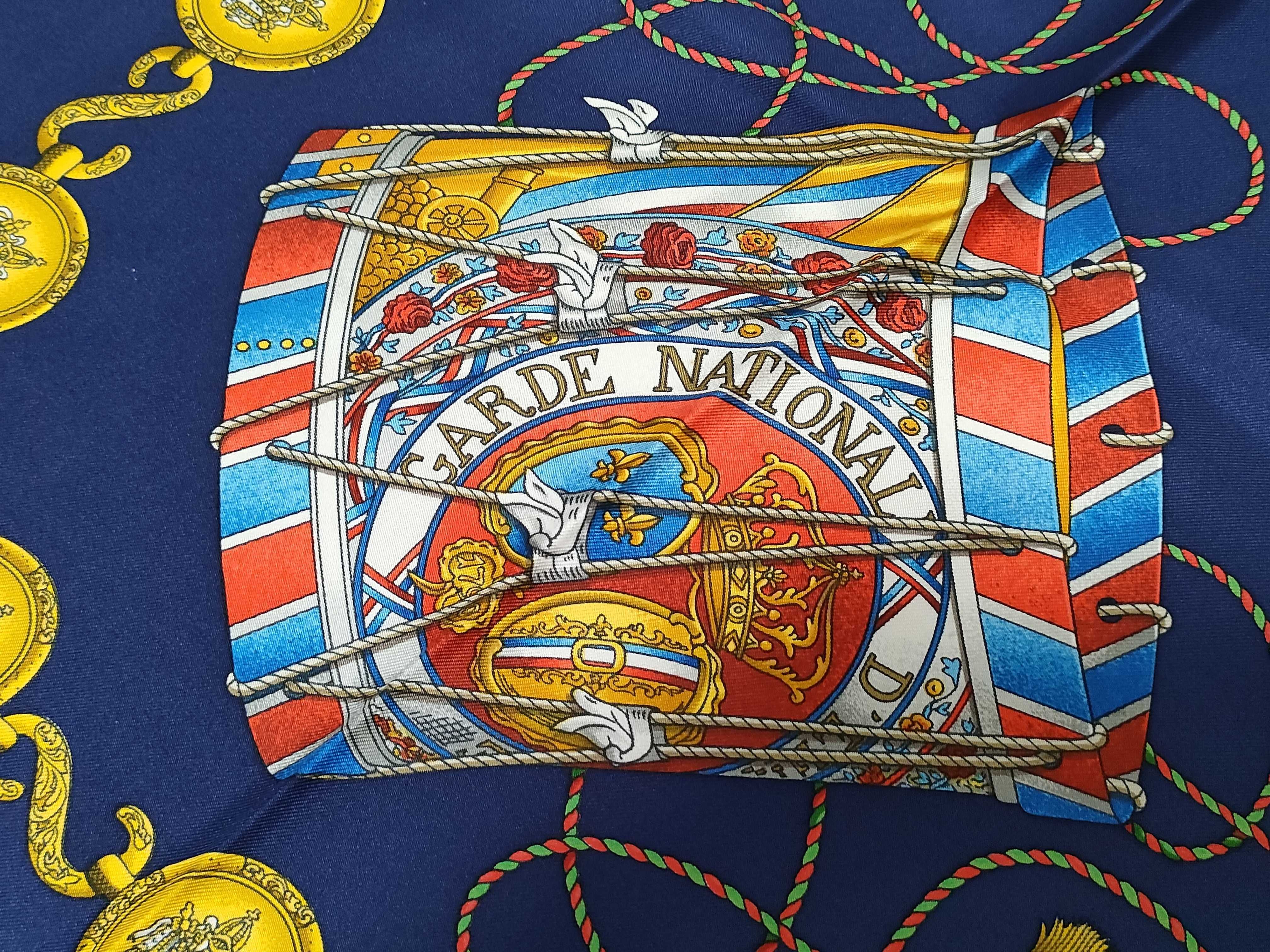 Hermes Les Tambours Silk Scarf