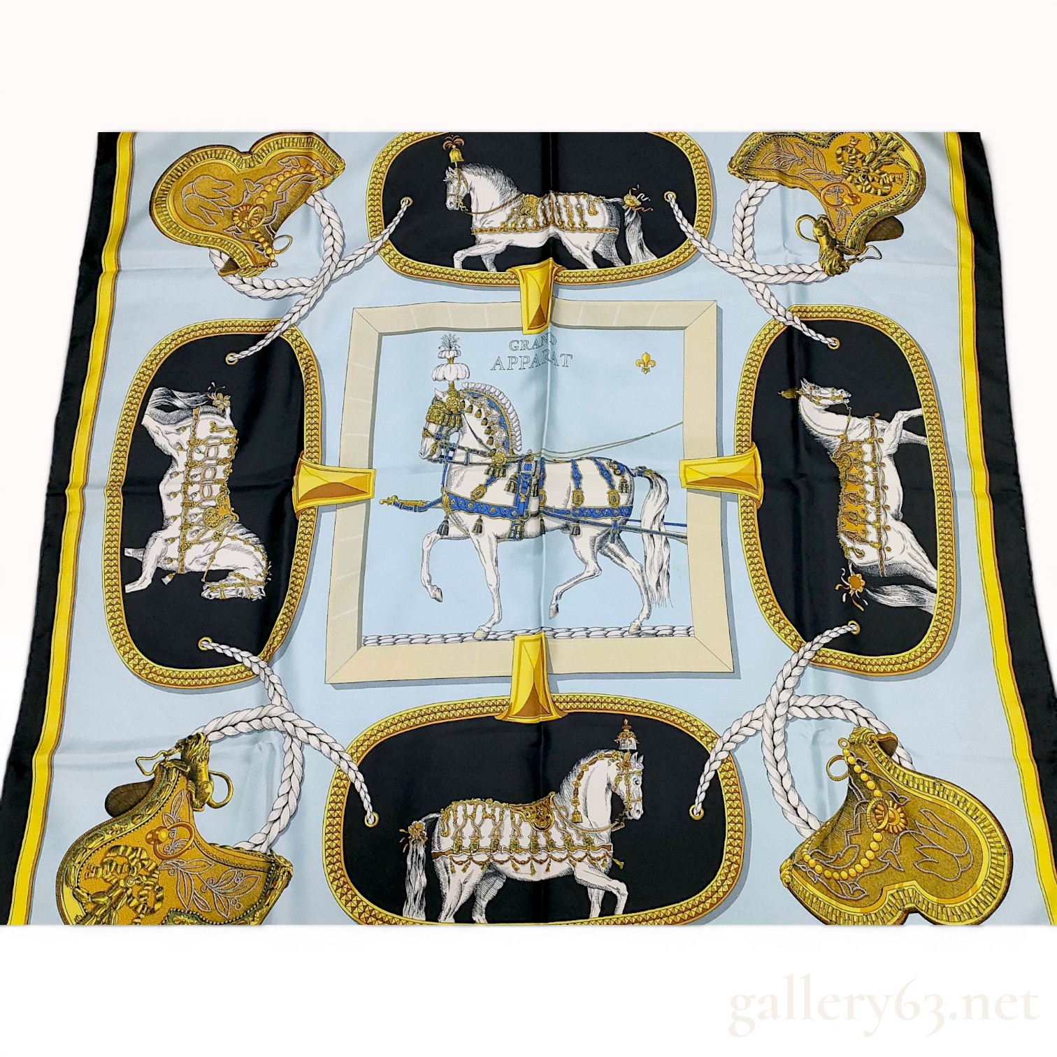 Hermes Grand Apparat Silk Scarf by Jacques Eudel
